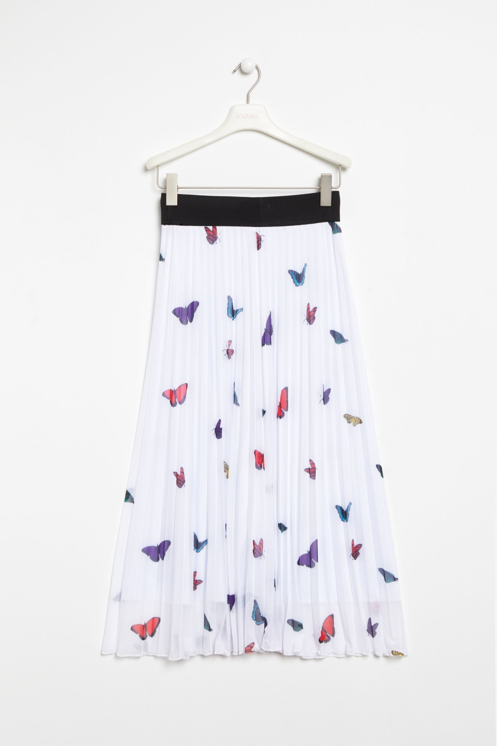 Falda plisada blanca estampado butterfly Lolitas&L - lolitasyl.com