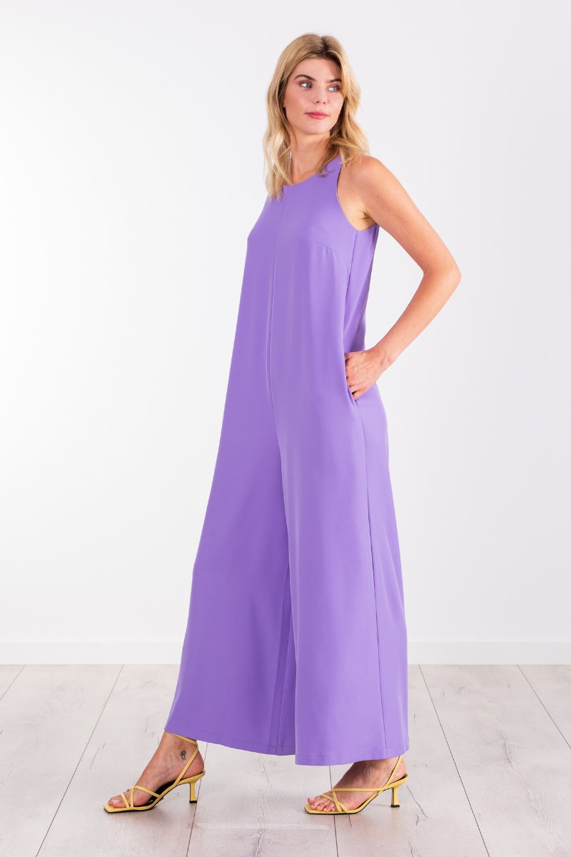 Jumpsuit malva sin mangas pierna ancha LolitasyL - lolitasyl.com