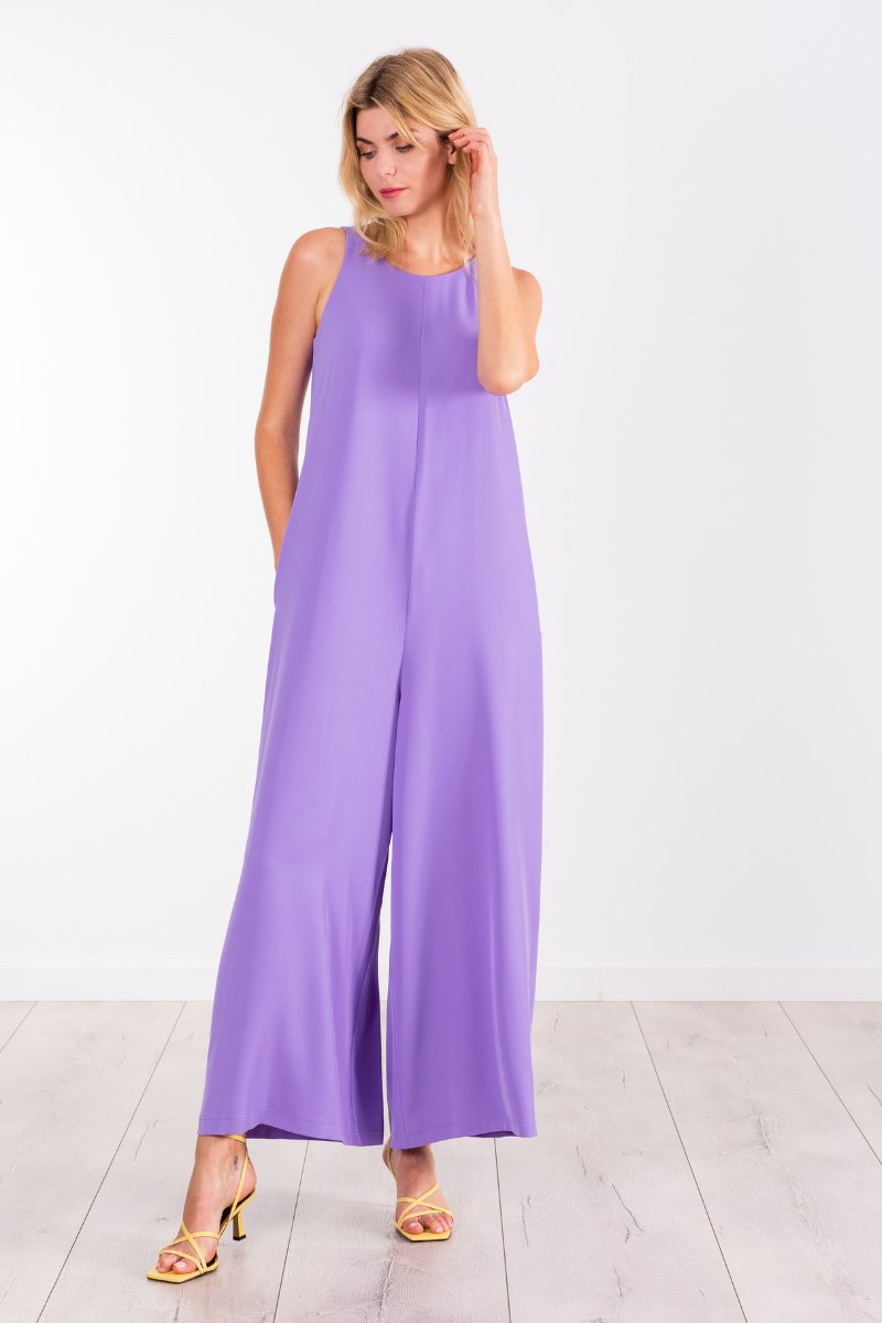 Jumpsuit malva sin mangas pierna ancha LolitasyL - lolitasyl.com