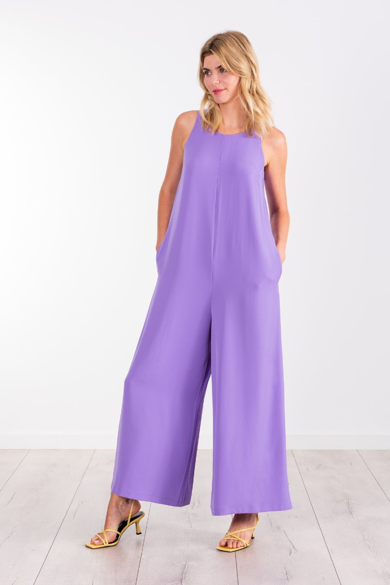 Jumpsuit malva sin mangas pierna ancha LolitasyL - lolitasyl.com