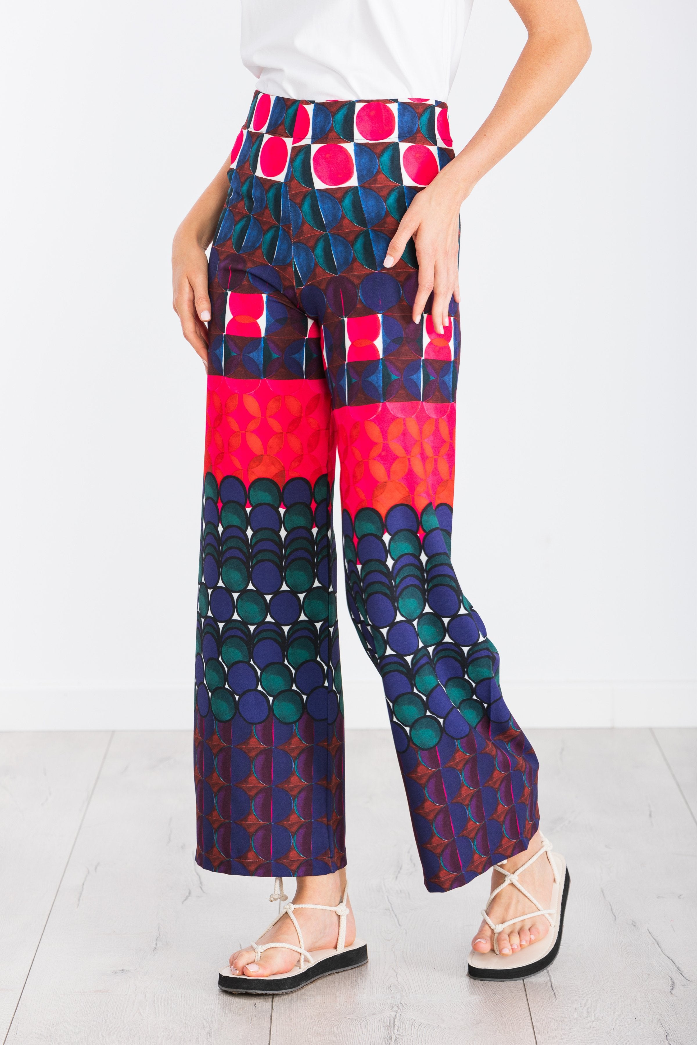 Pantalon largo estampado geometrico LolitasyL - lolitasyl.com