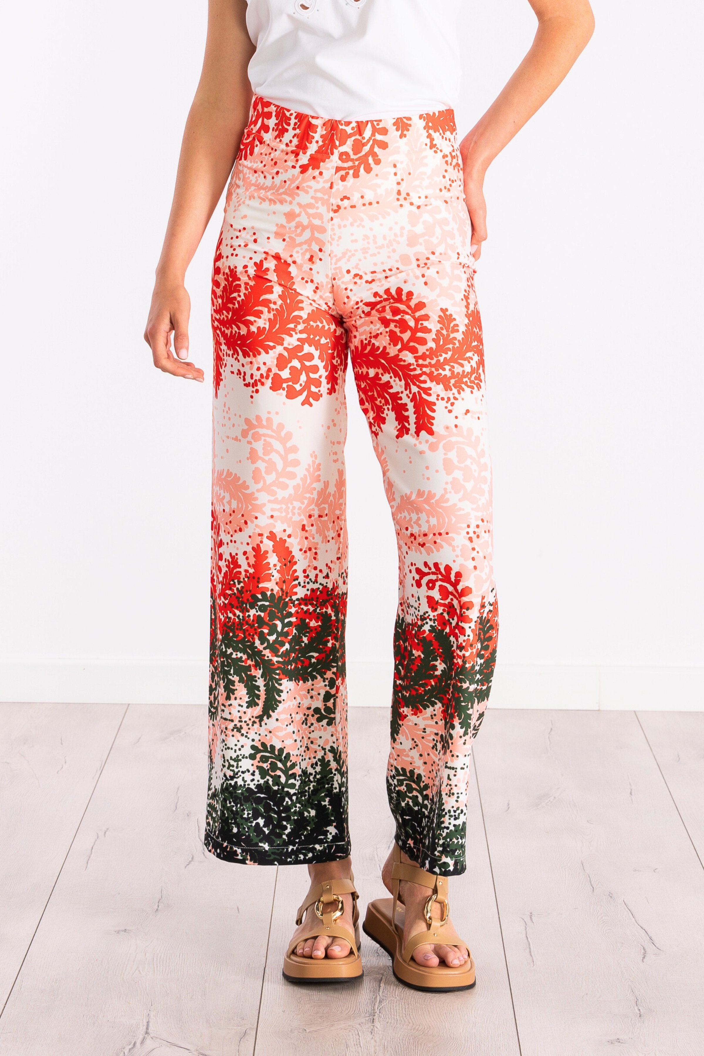 Pantalon largo estampado leaves LolitasyL - lolitasyl.com