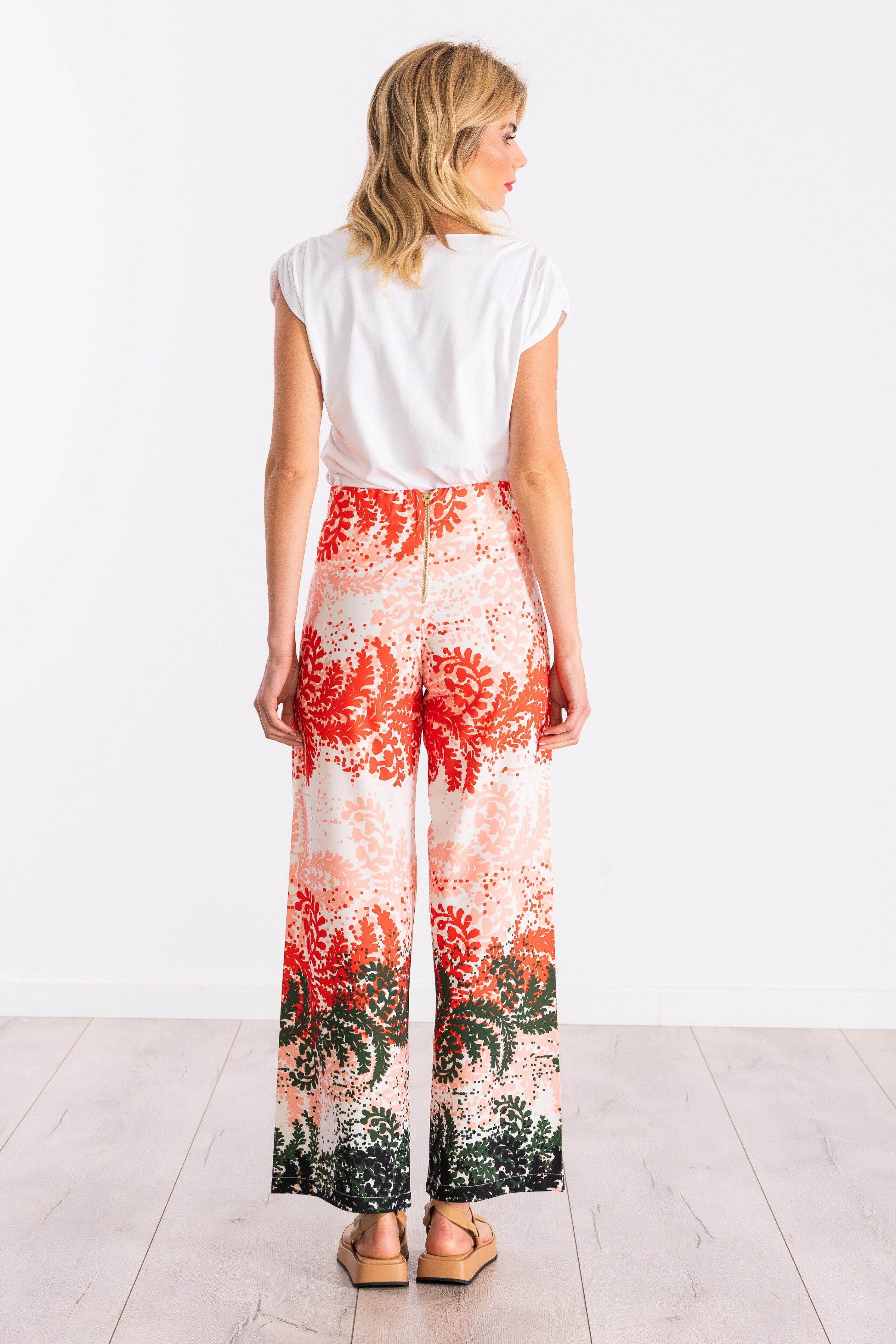 Pantalon largo estampado leaves LolitasyL - lolitasyl.com