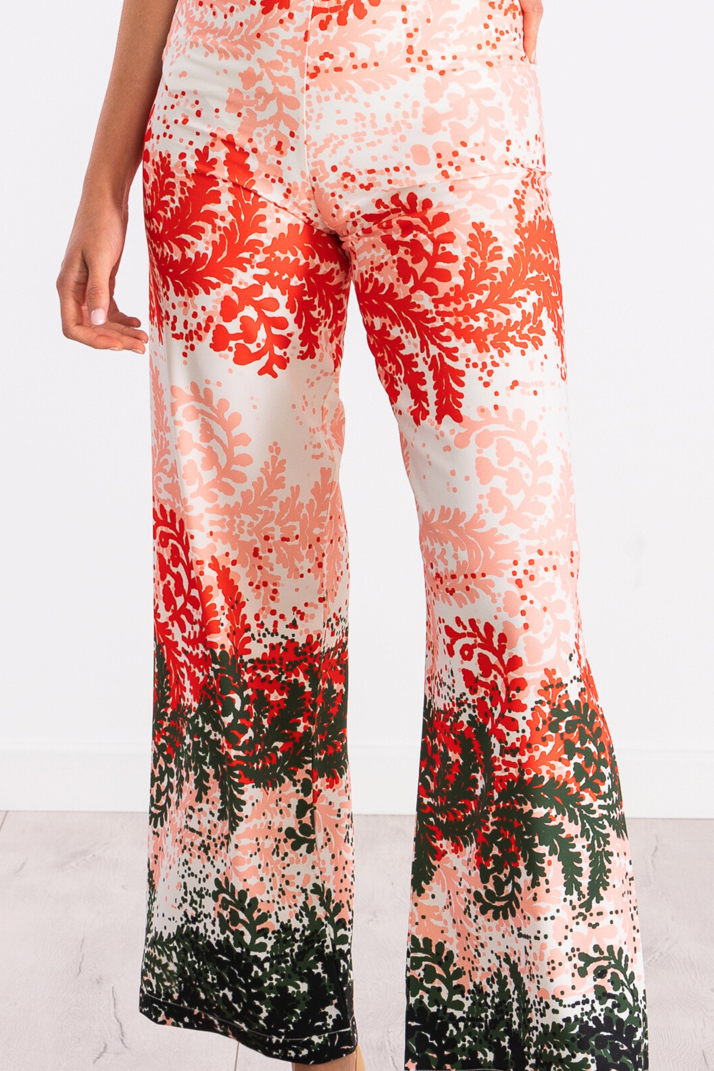 Pantalon largo estampado leaves LolitasyL - lolitasyl.com