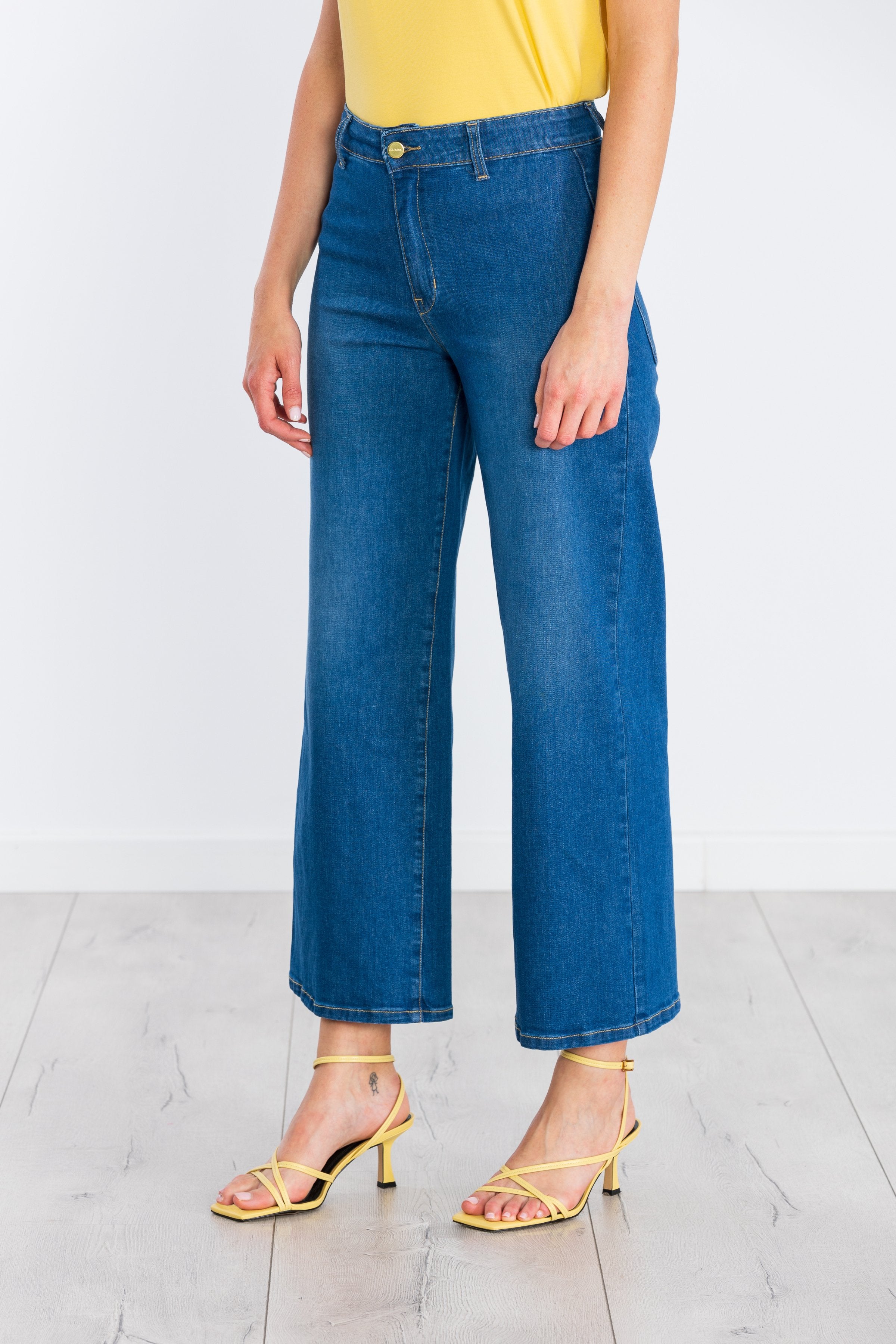 Pantalon vaquero azul lavado con bolsillos anchos LolitasyL - lolitasyl.com