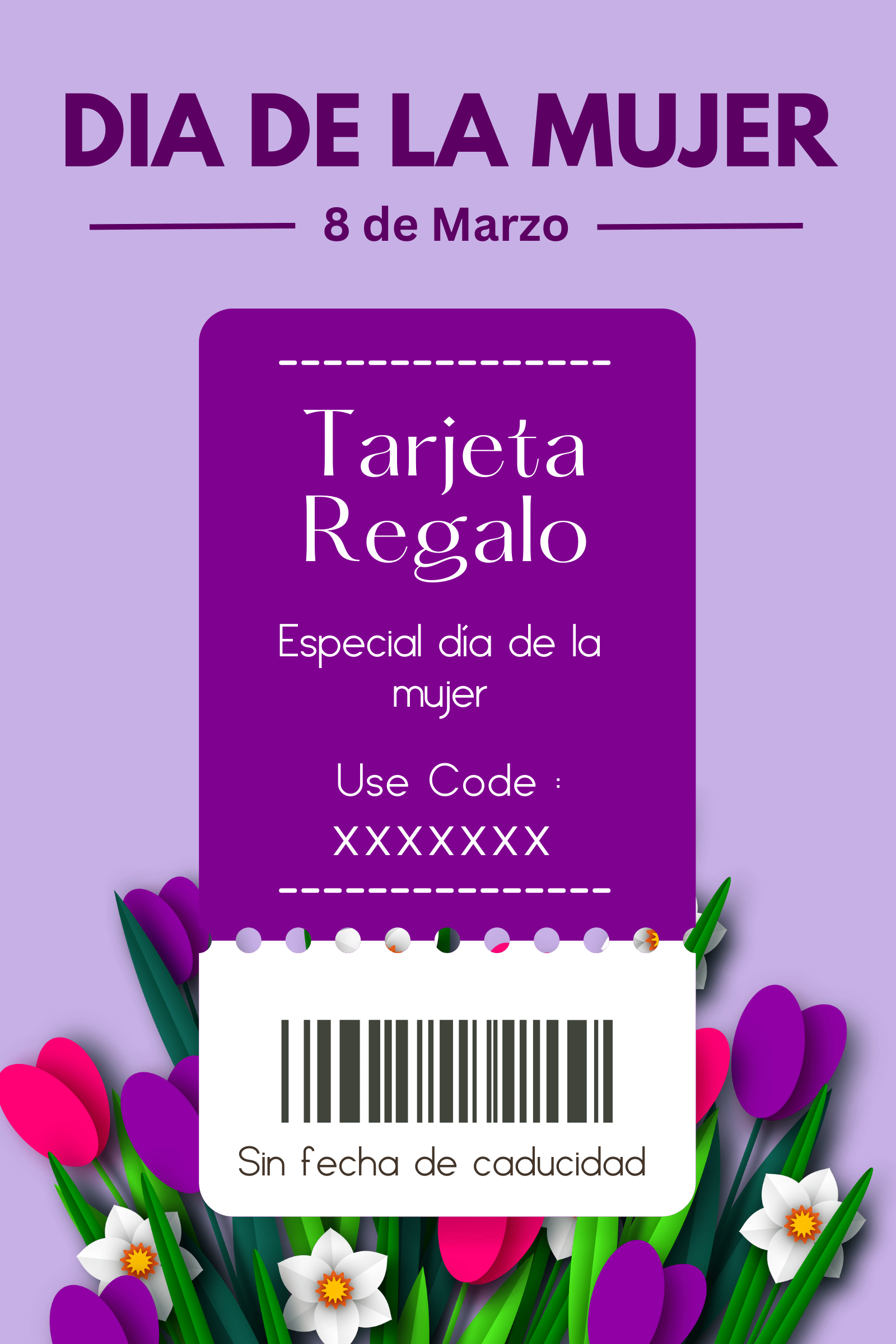 Tarjeta regalo Día de la Mujer Lolitas&L - lolitasyl.com