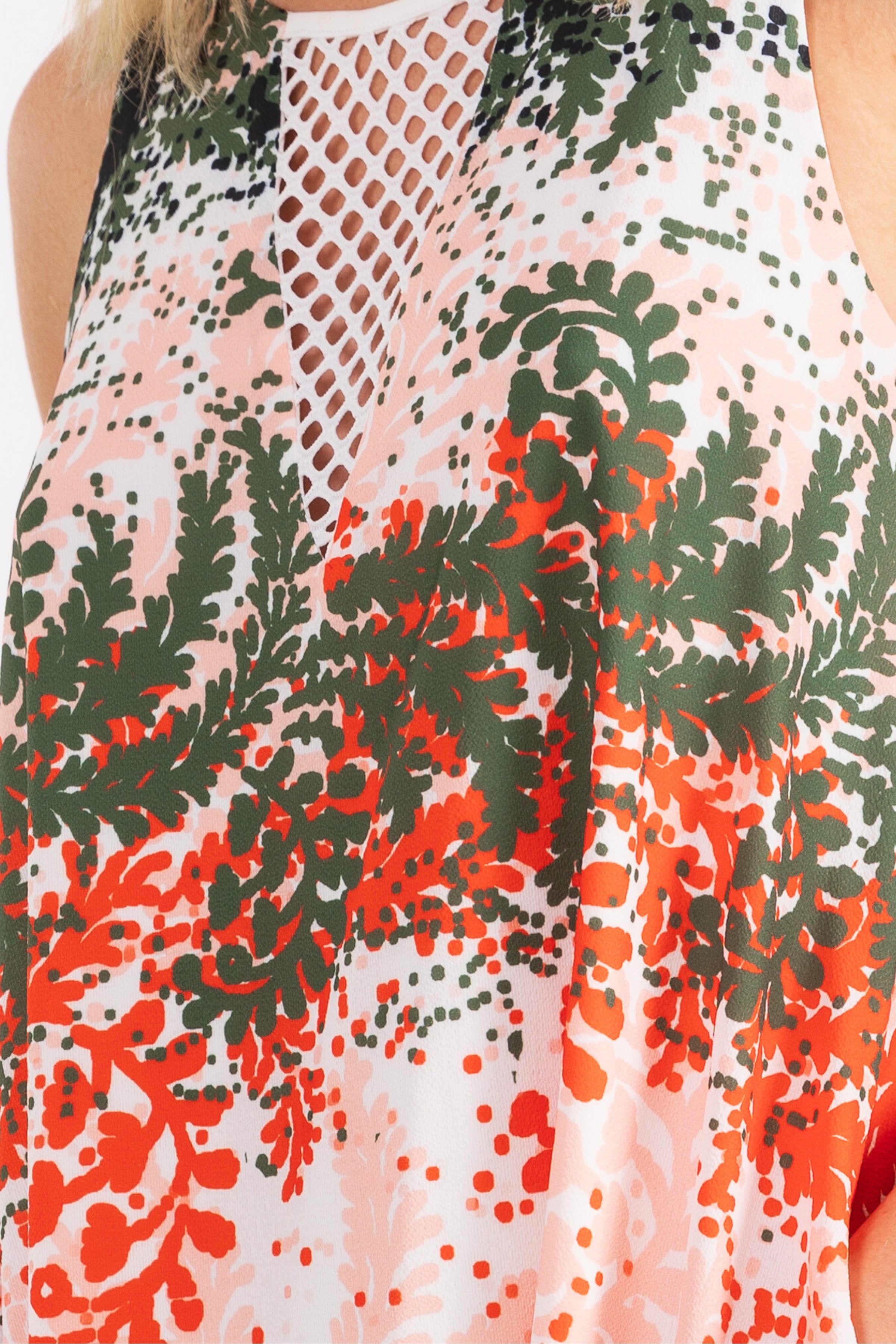 Vestido corto estampado Leaves escote red LolitasyL - lolitasyl.com