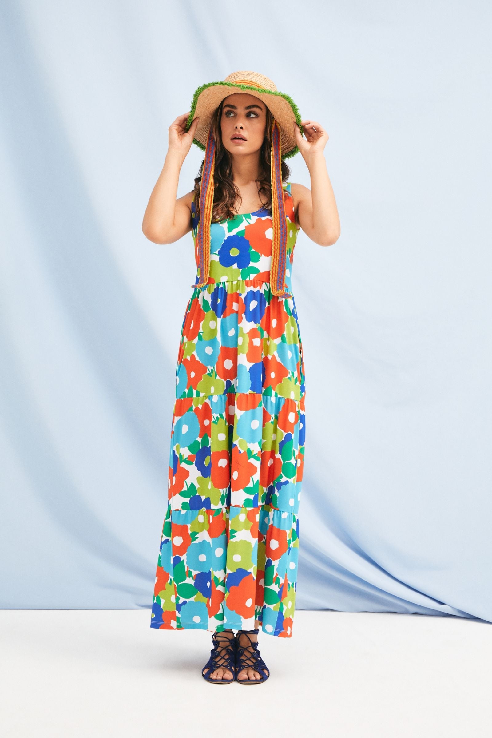 Vestido de tirantes estampado de flores largo Lolitas&L - lolitasyl.com