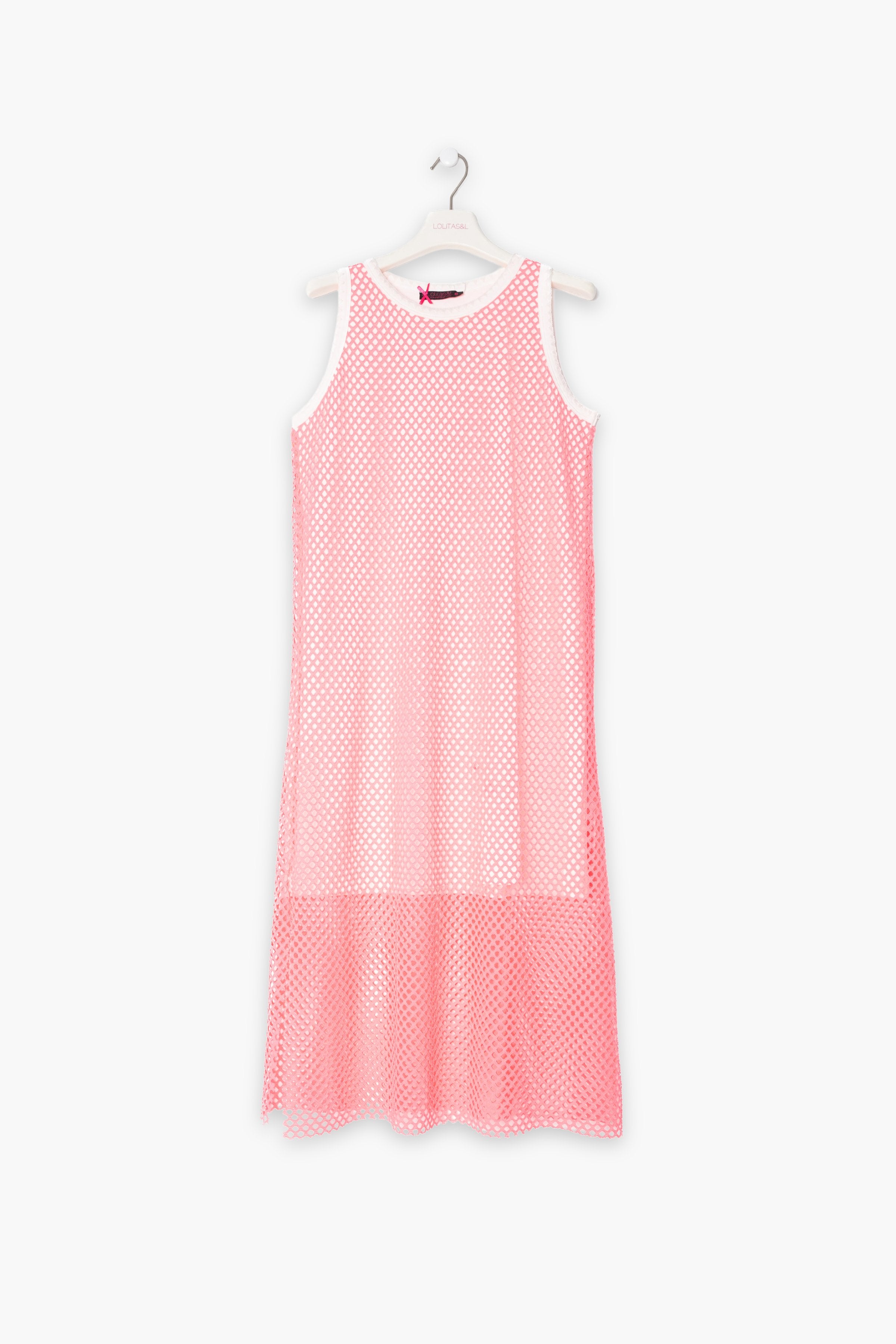 Vestido fucsia en red de tirantes LolitasyL - lolitasyl.com