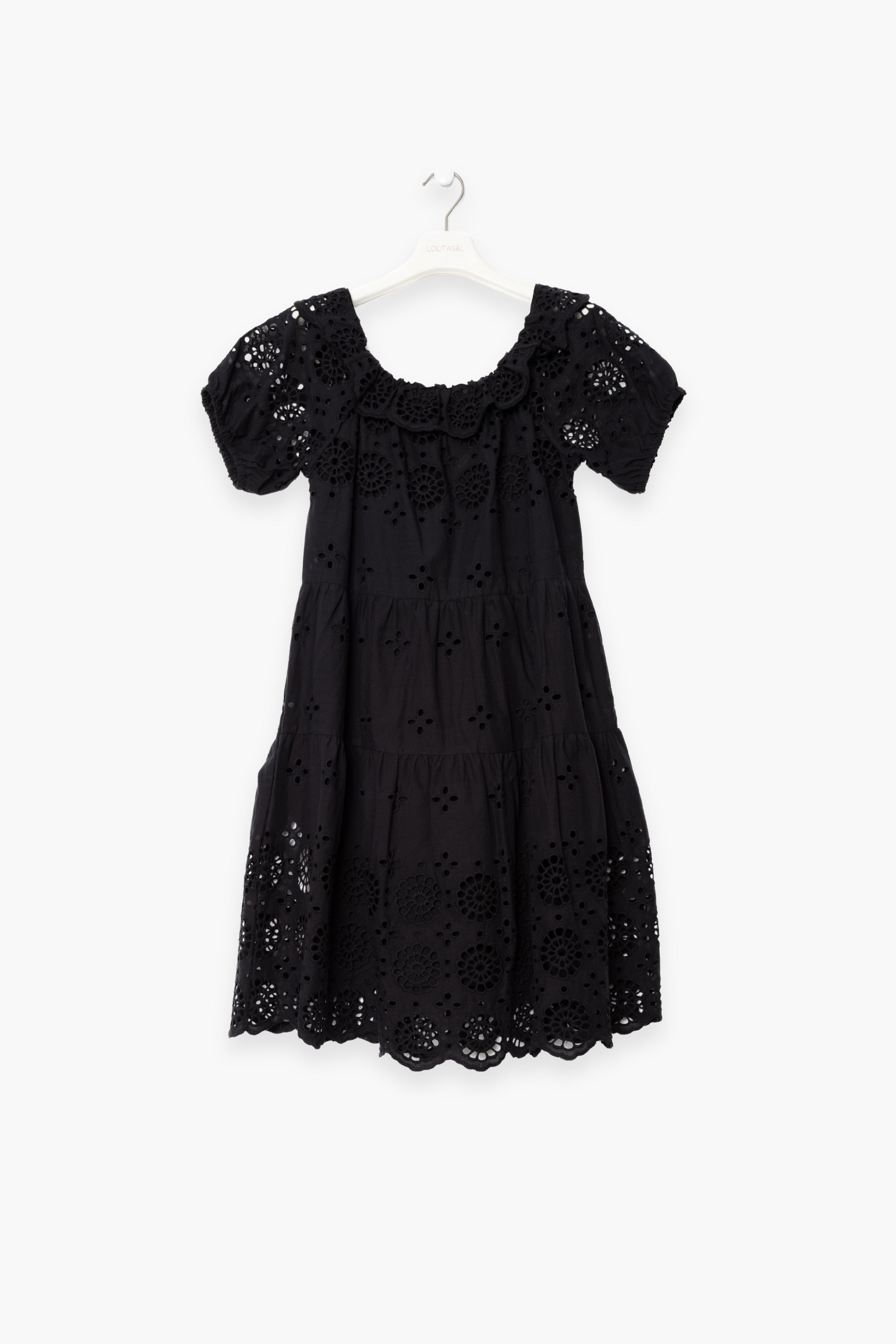 Vestido negro grogre corto escote palabra de honor LolitasyL - lolitasyl.com