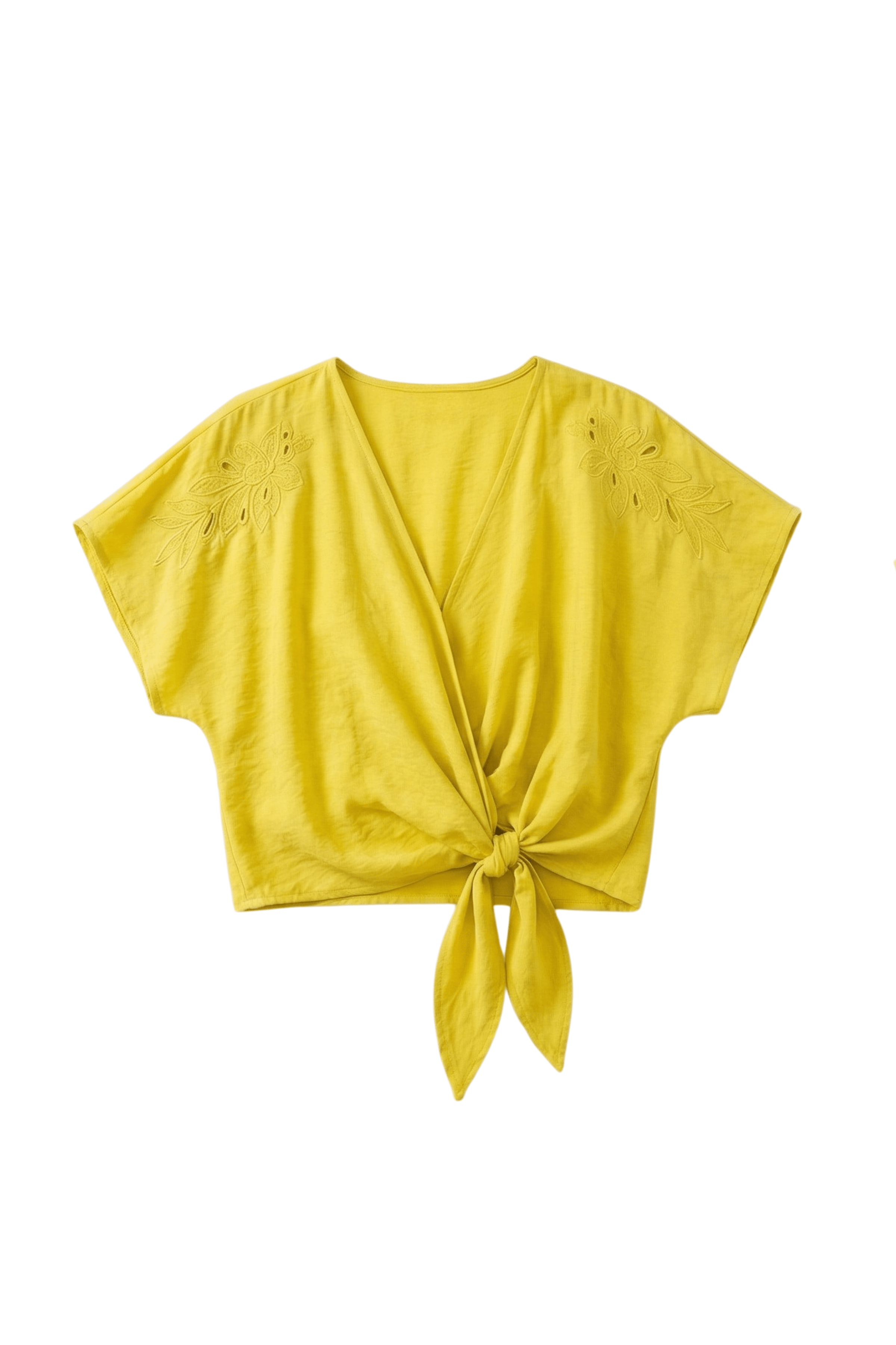 Camisa amarilla cruzada bordado LolitasyL - lolitasyl.com