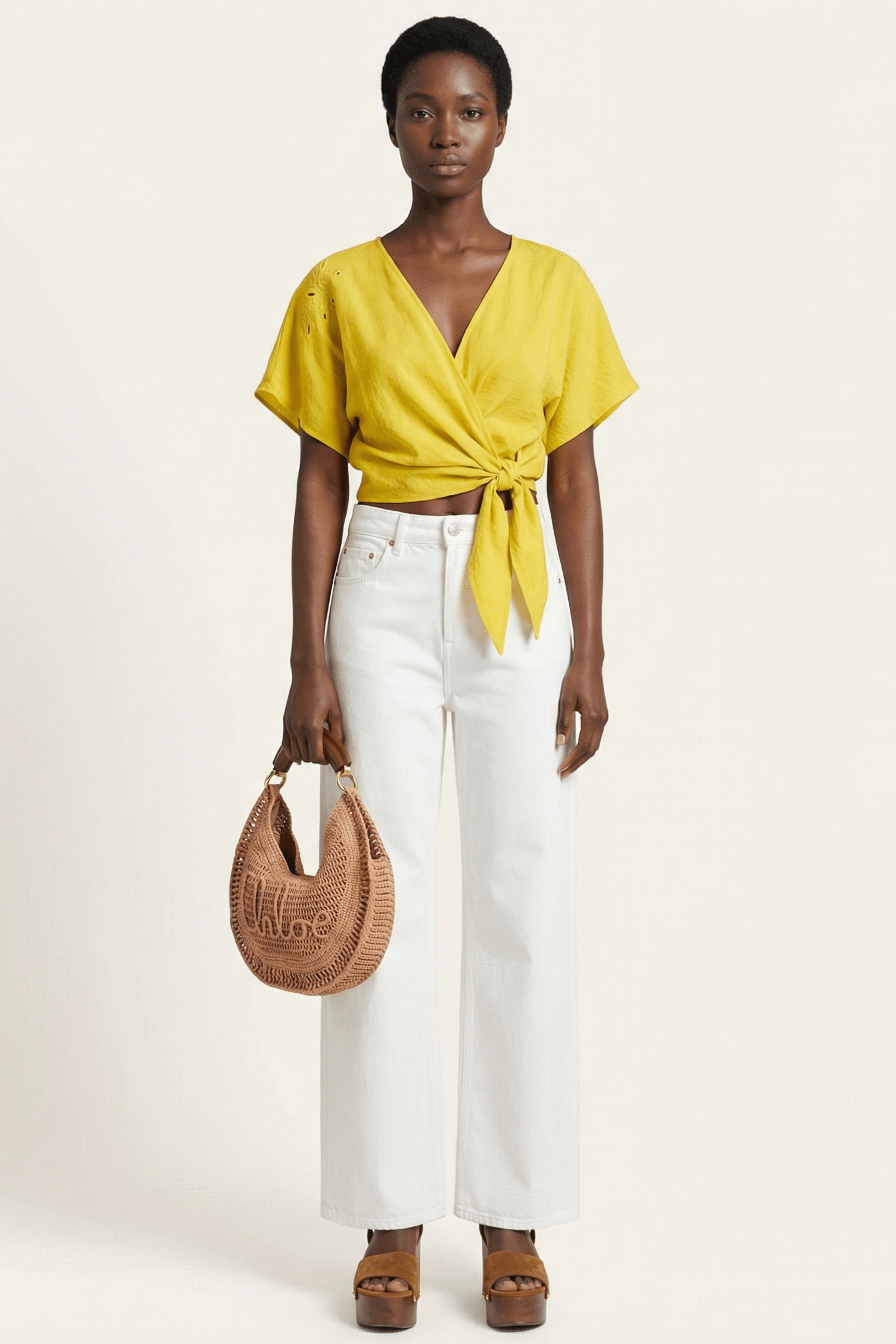 Camisa amarilla cruzada bordado LolitasyL - lolitasyl.com