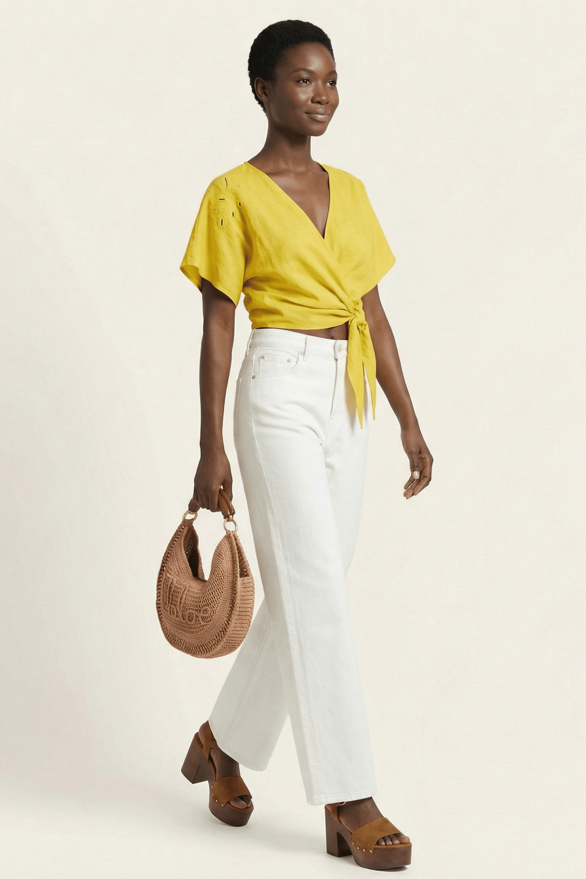 Camisa amarilla cruzada bordado LolitasyL - lolitasyl.com