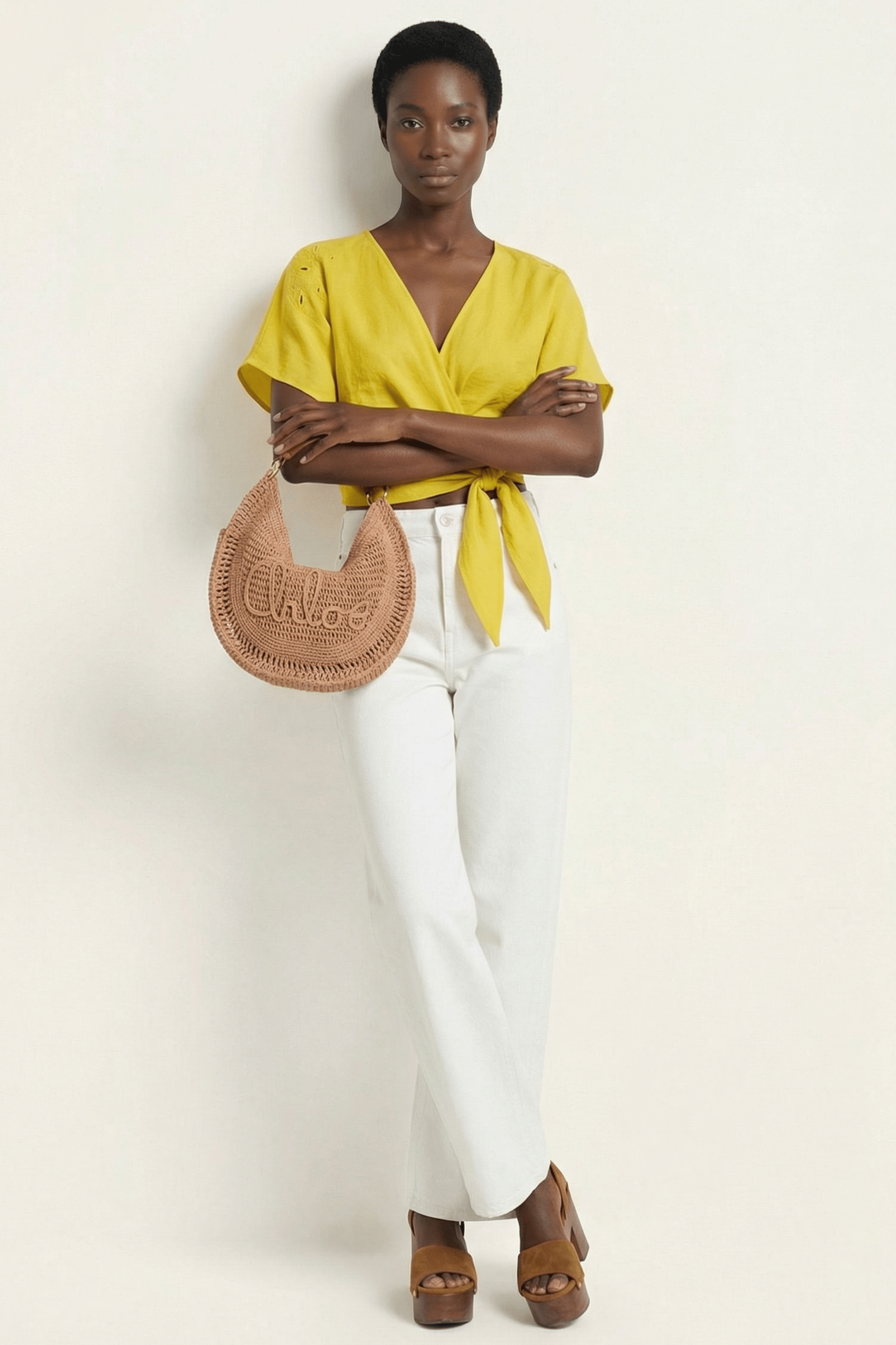 Camisa amarilla cruzada bordado LolitasyL - lolitasyl.com