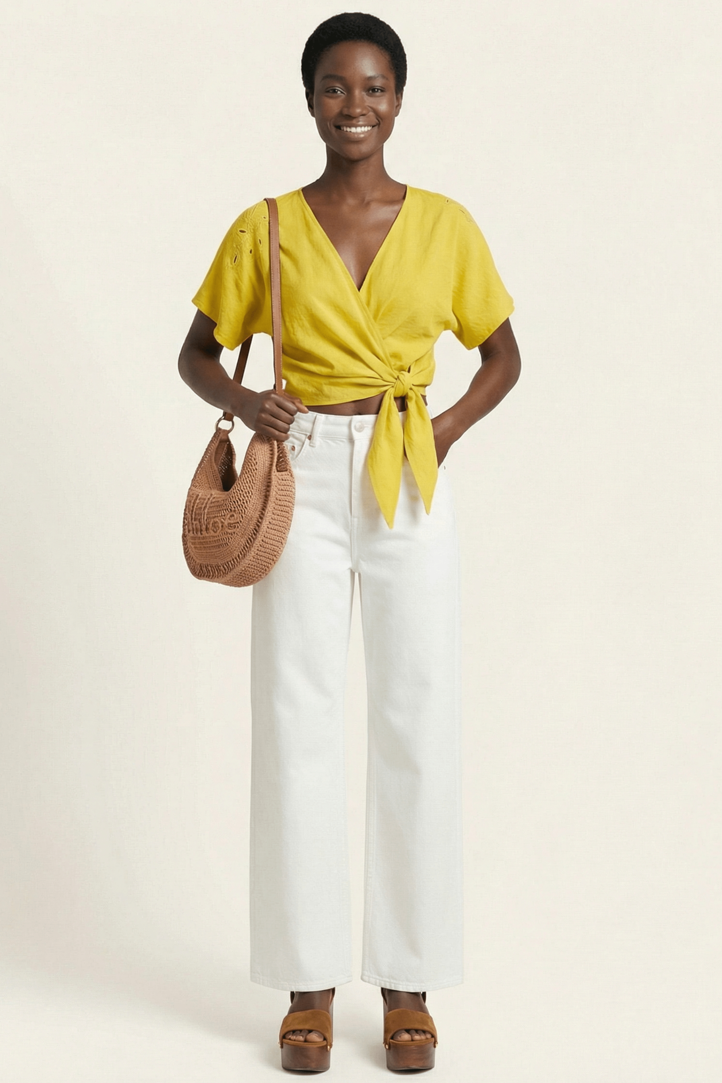 Camisa amarilla cruzada bordado LolitasyL - lolitasyl.com