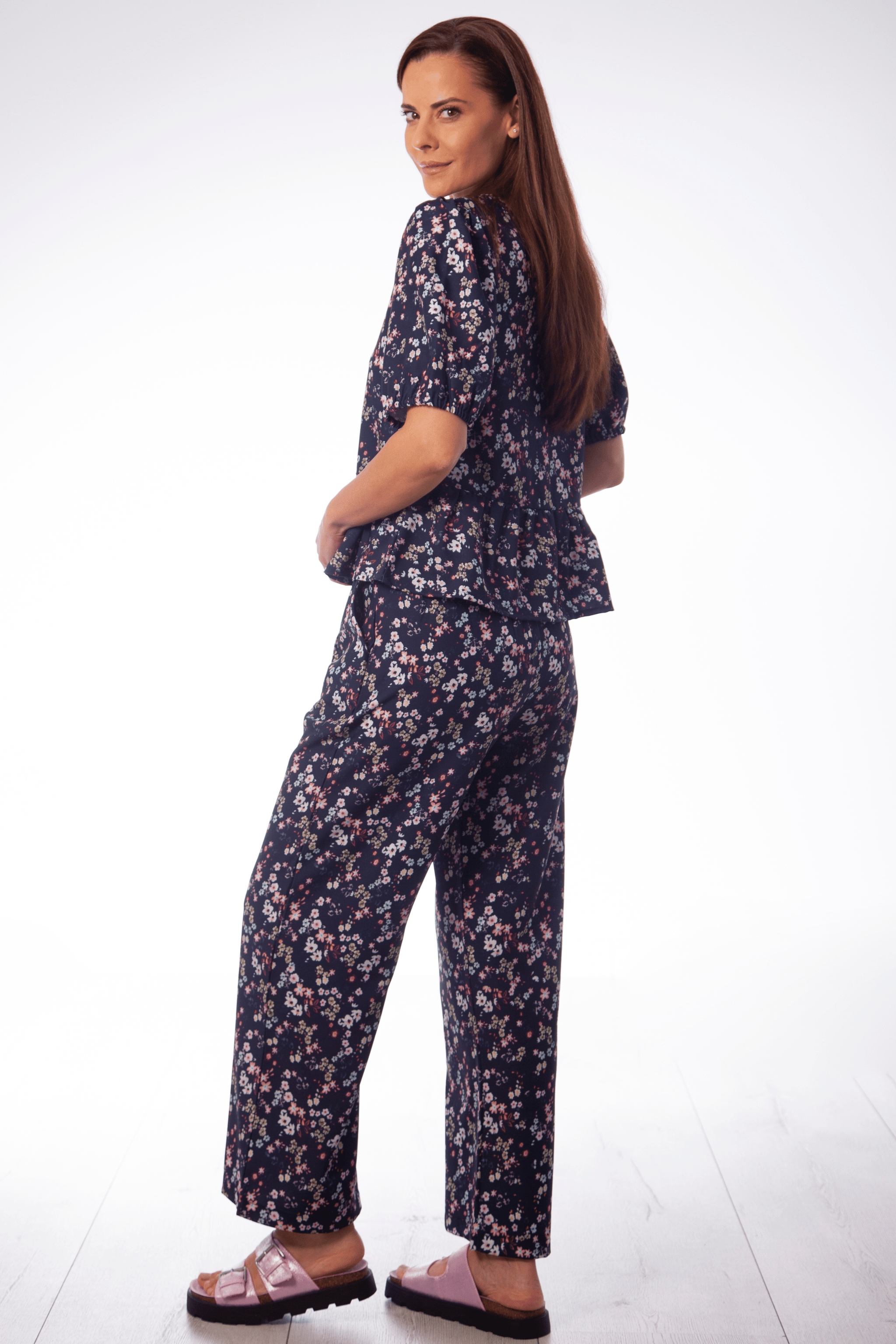 Camisa azul estampado floral y anudada Lolitas&L - lolitasyl.com