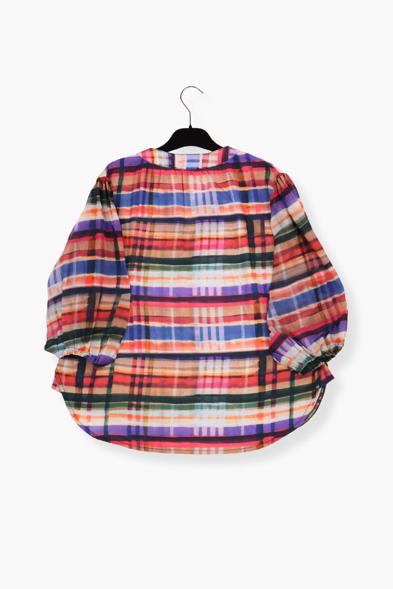 Camisa Preloved estampado cuadros con goma LolitasyL