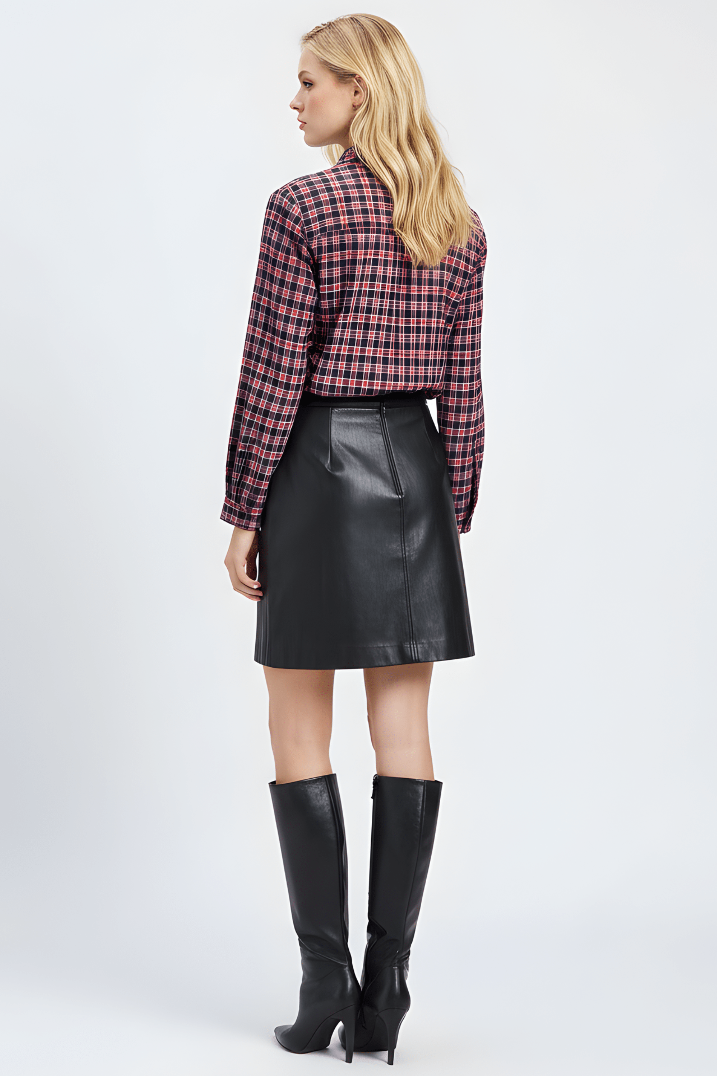 Camisa tartan gris con strass y cordon Lolitas&L - lolitasyl.com