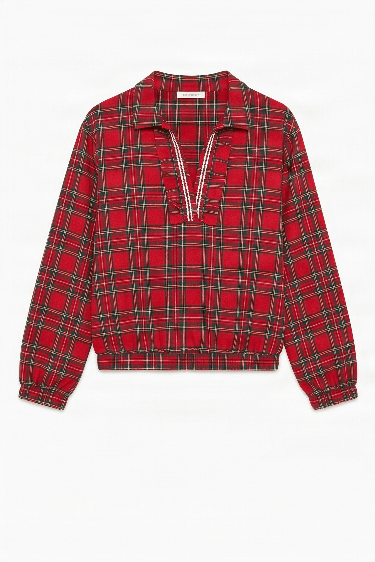 Camisa tartan rojo con strass y cordon Lolitas&L - lolitasyl.com