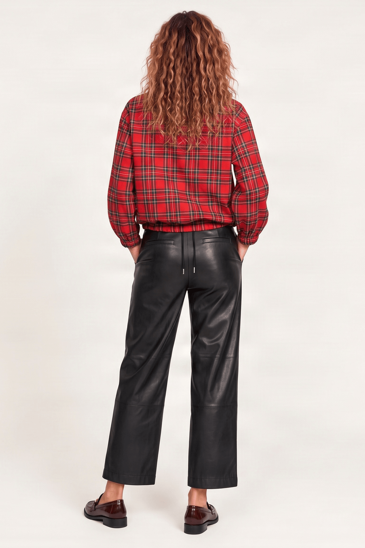 Camisa tartan rojo con strass y cordon Lolitas&L - lolitasyl.com