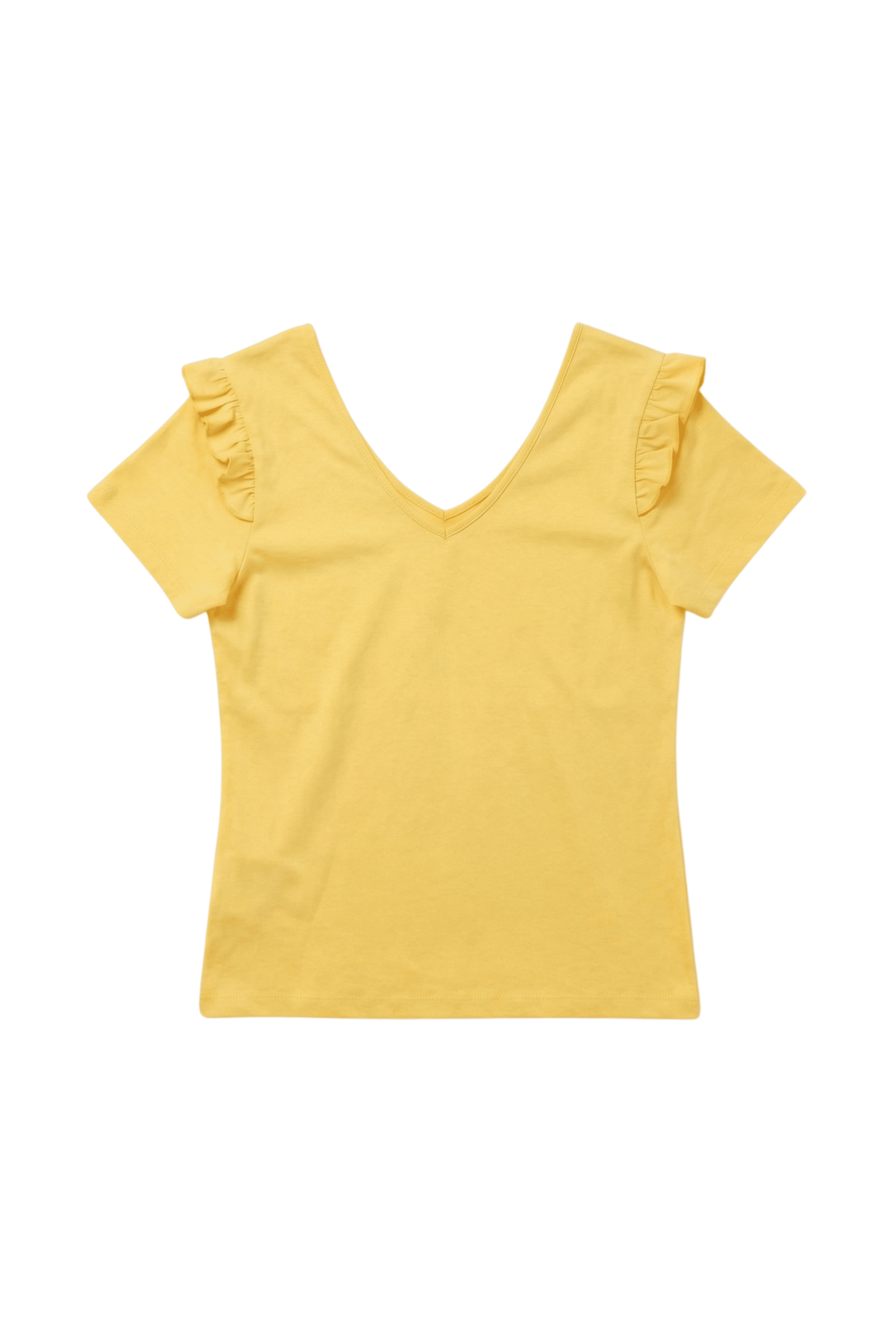 Camiseta amarila con volante en hombros Lolitas&L - lolitasyl.com