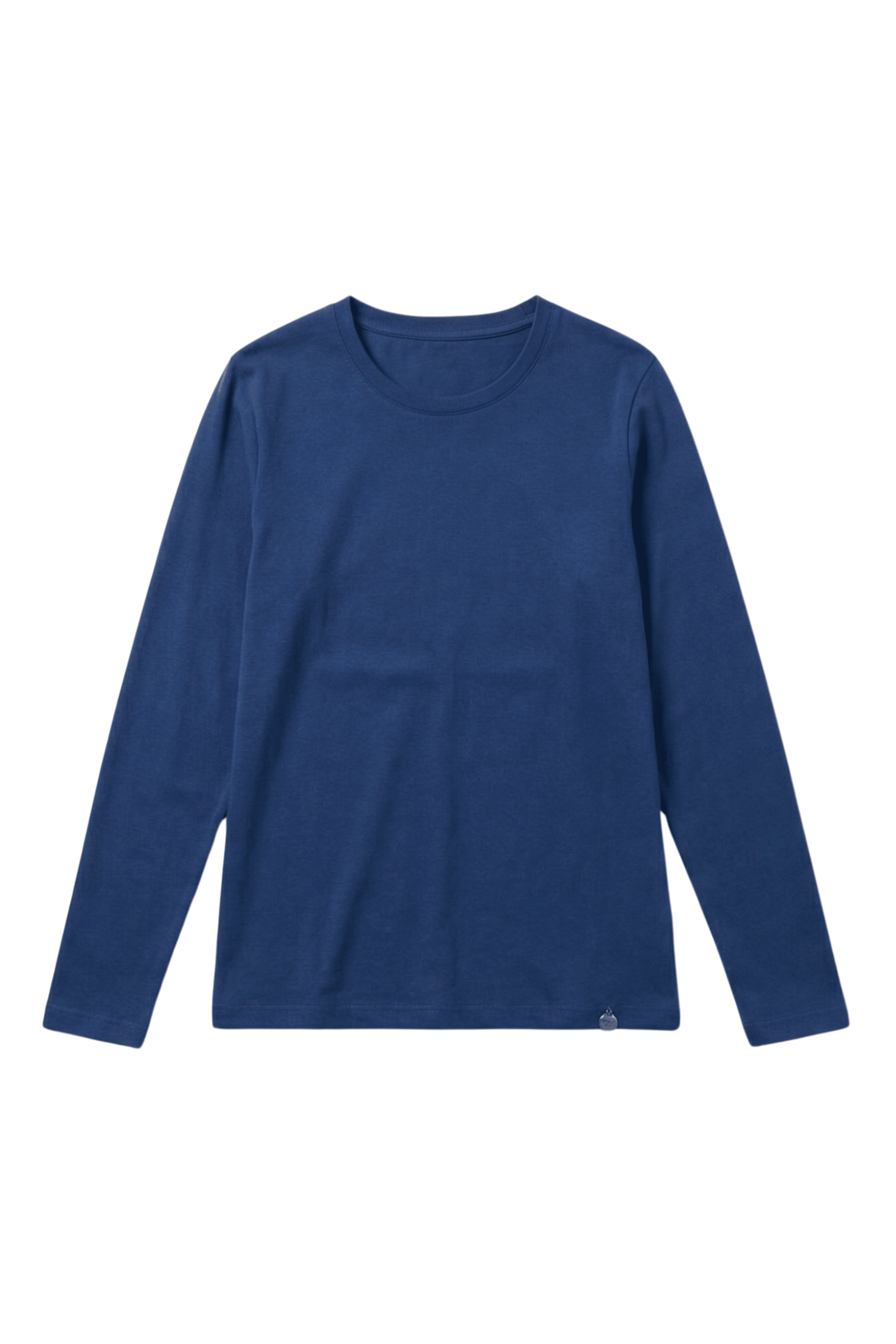 Camiseta azul basica con escote caja y manga larga Lolitas&L - lolitasyl.com