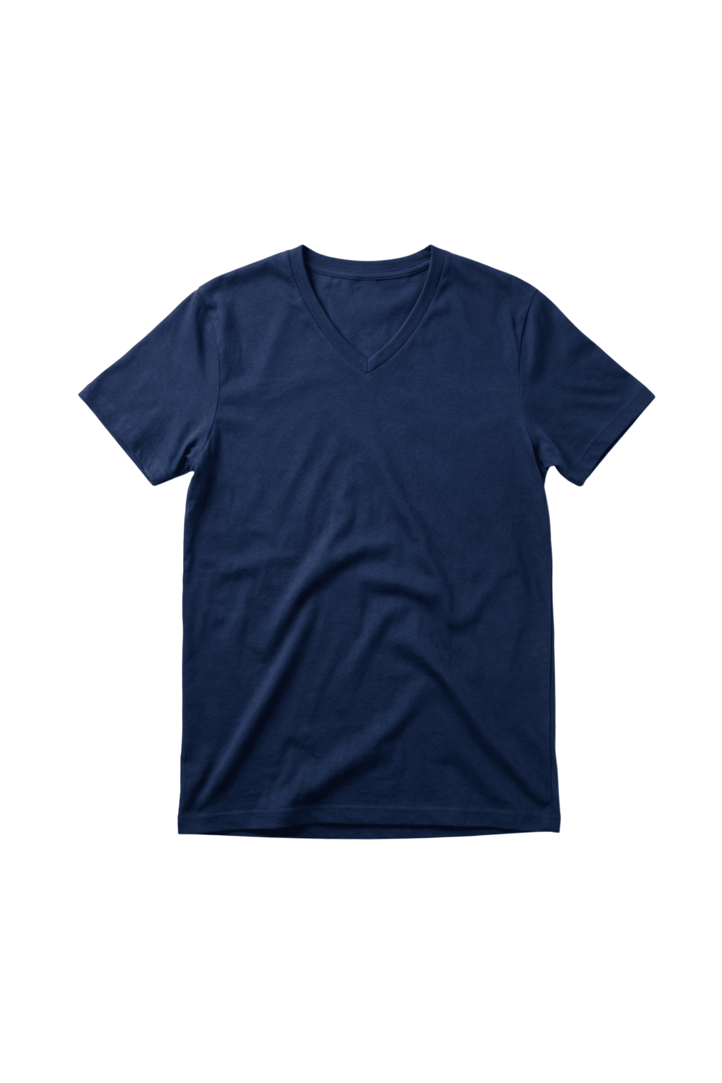 Camiseta azul basica con escote pico y manga corta Lolitas&L - lolitasyl.com