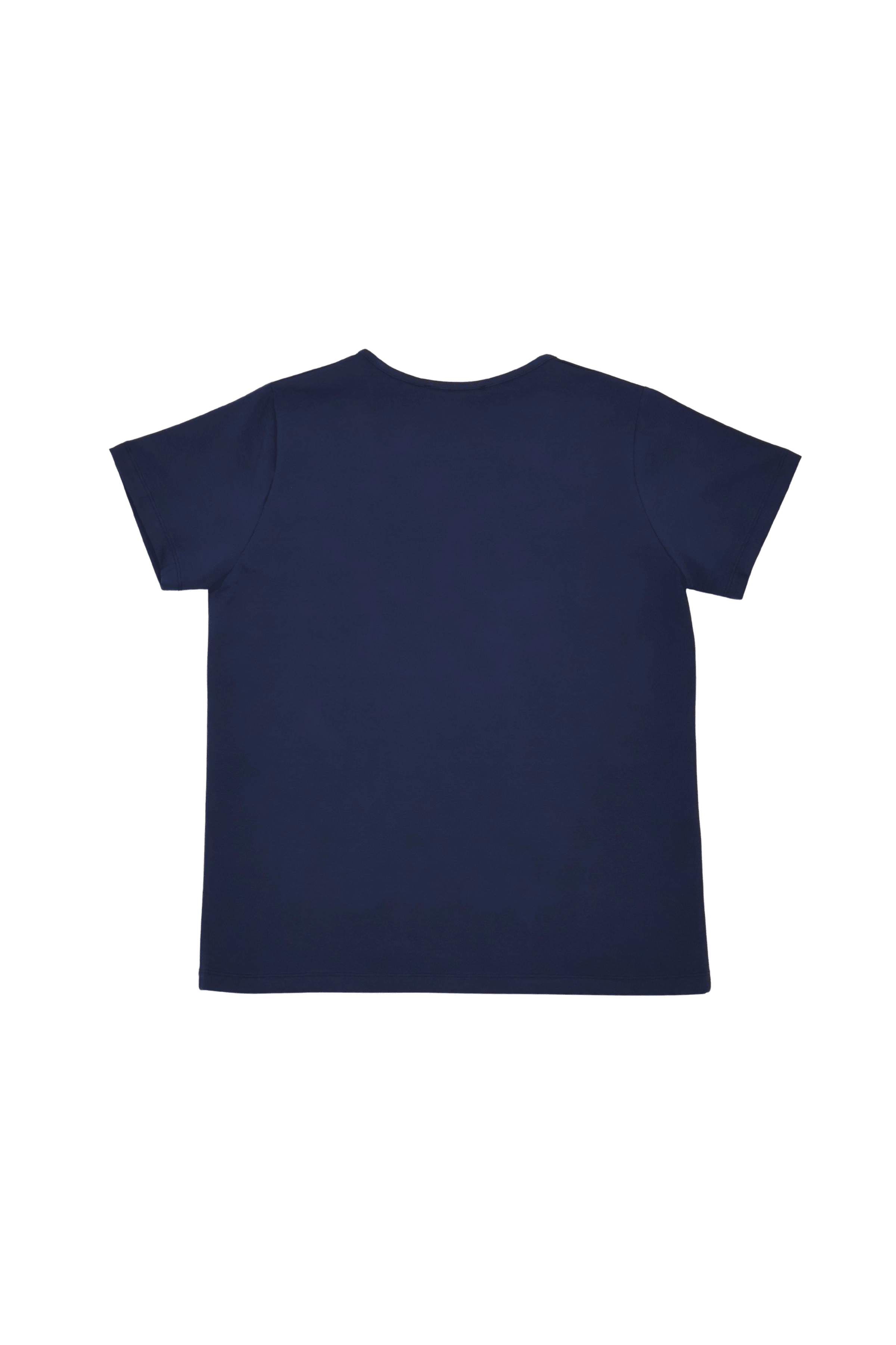 Camiseta azul con bordado cesta y flores de manga corta Lolitas&L - lolitasyl.com