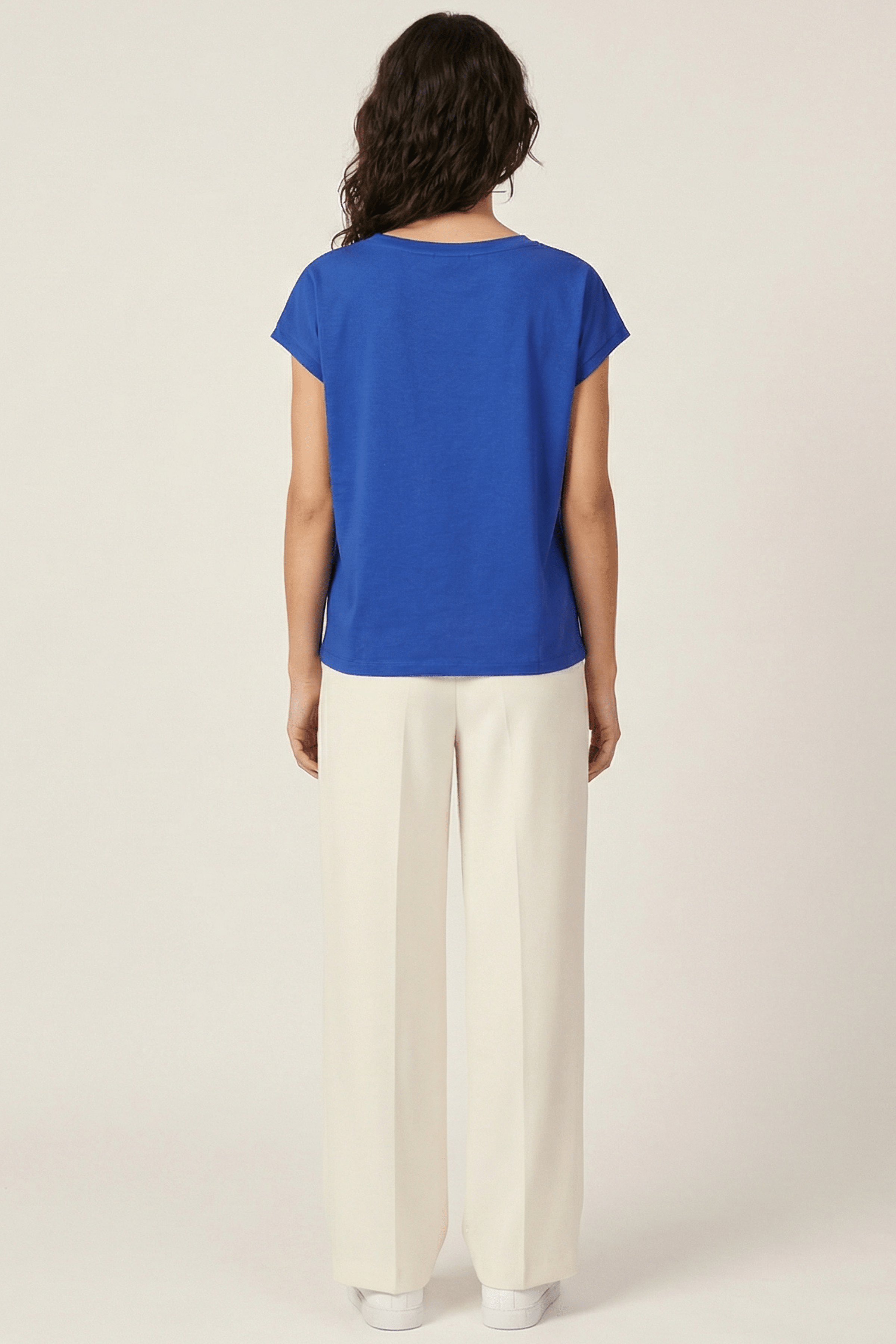 Camiseta azul estampado pintura multicolor con strass Lolitas&L - lolitasyl.com