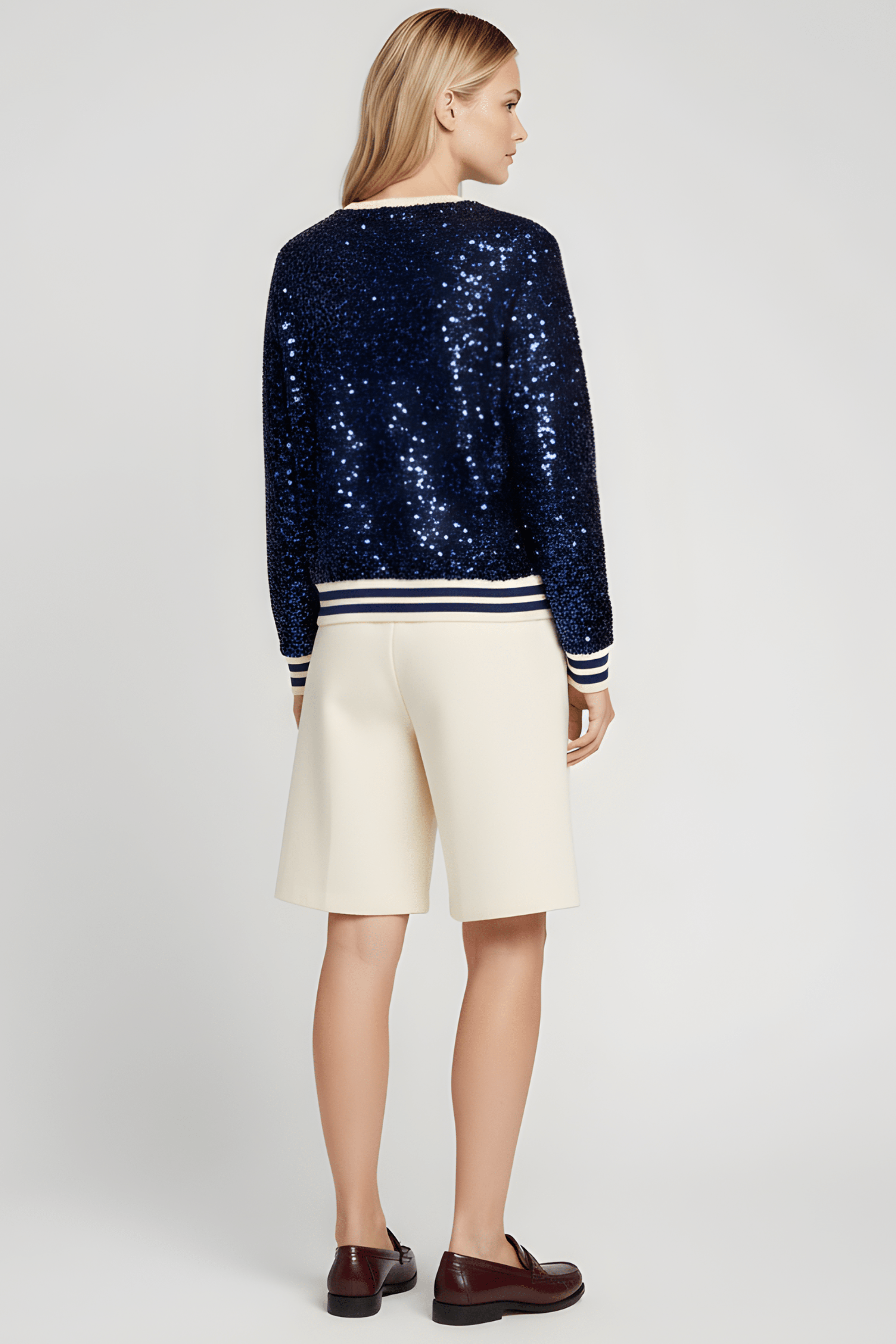 Camiseta azul lentejuelas con elasticos Lolitas&L - lolitasyl.com