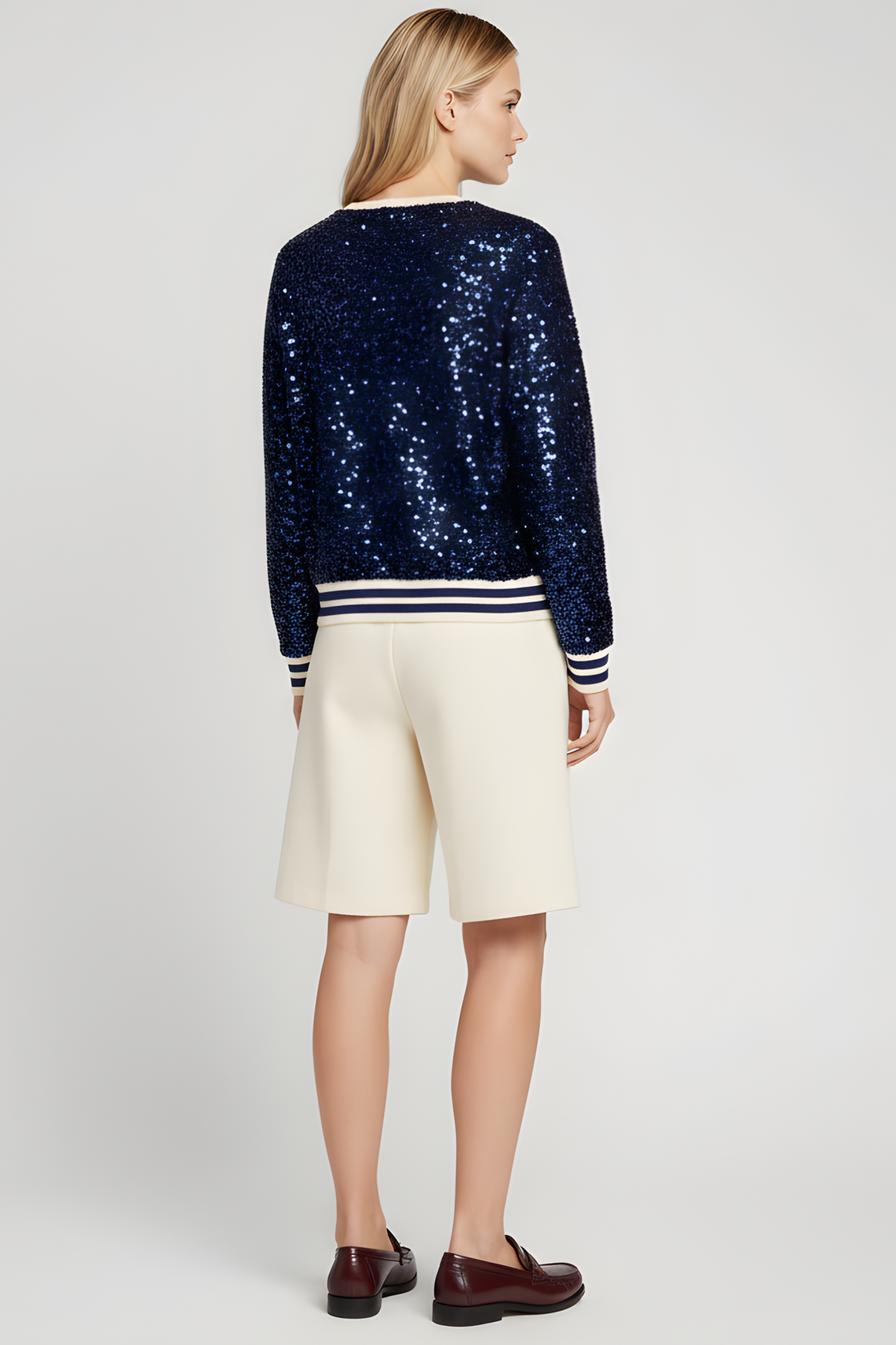 Camiseta azul lentejuelas con elasticos Lolitas&L