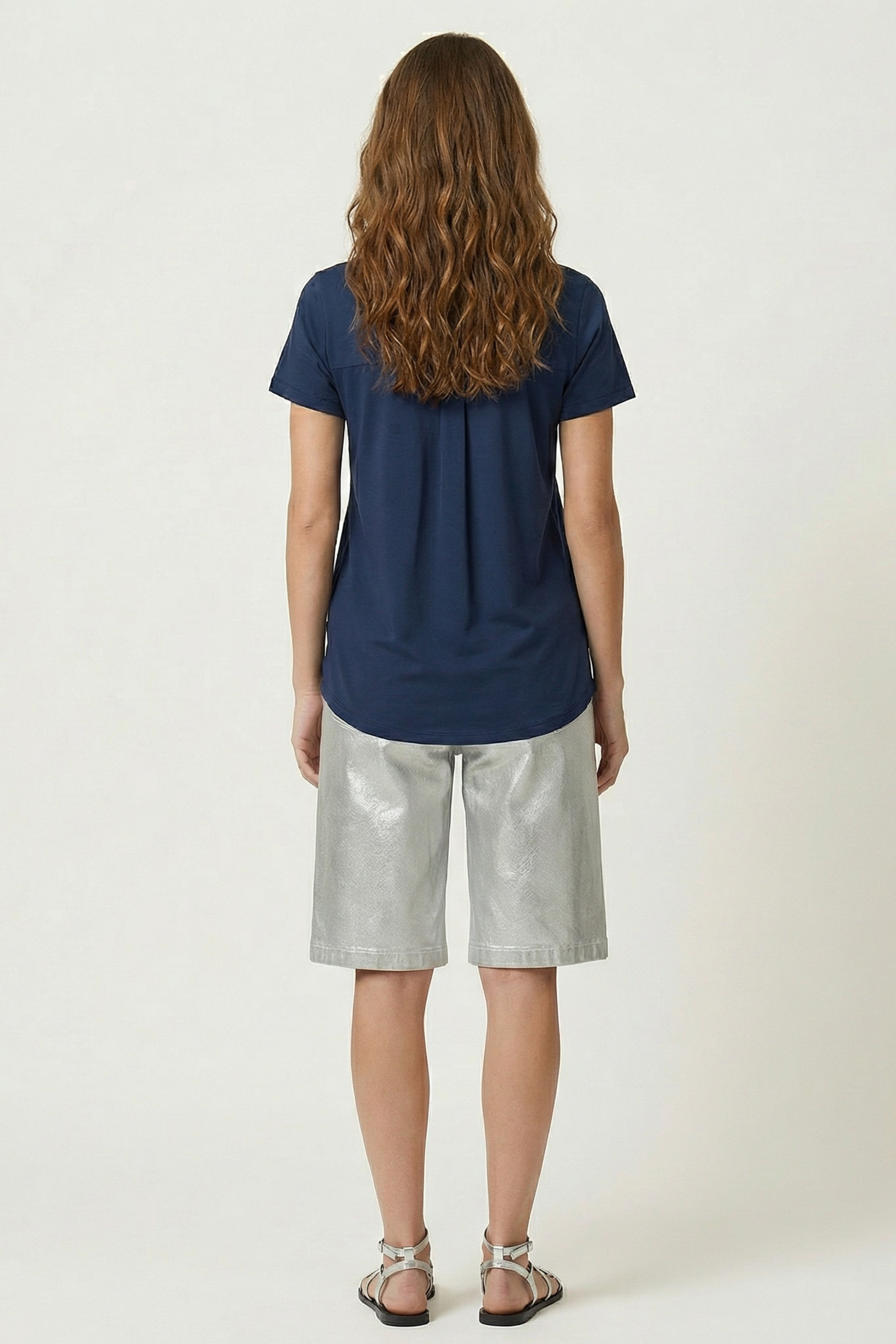 Camiseta azul con strass moto vespa Lolitas&L