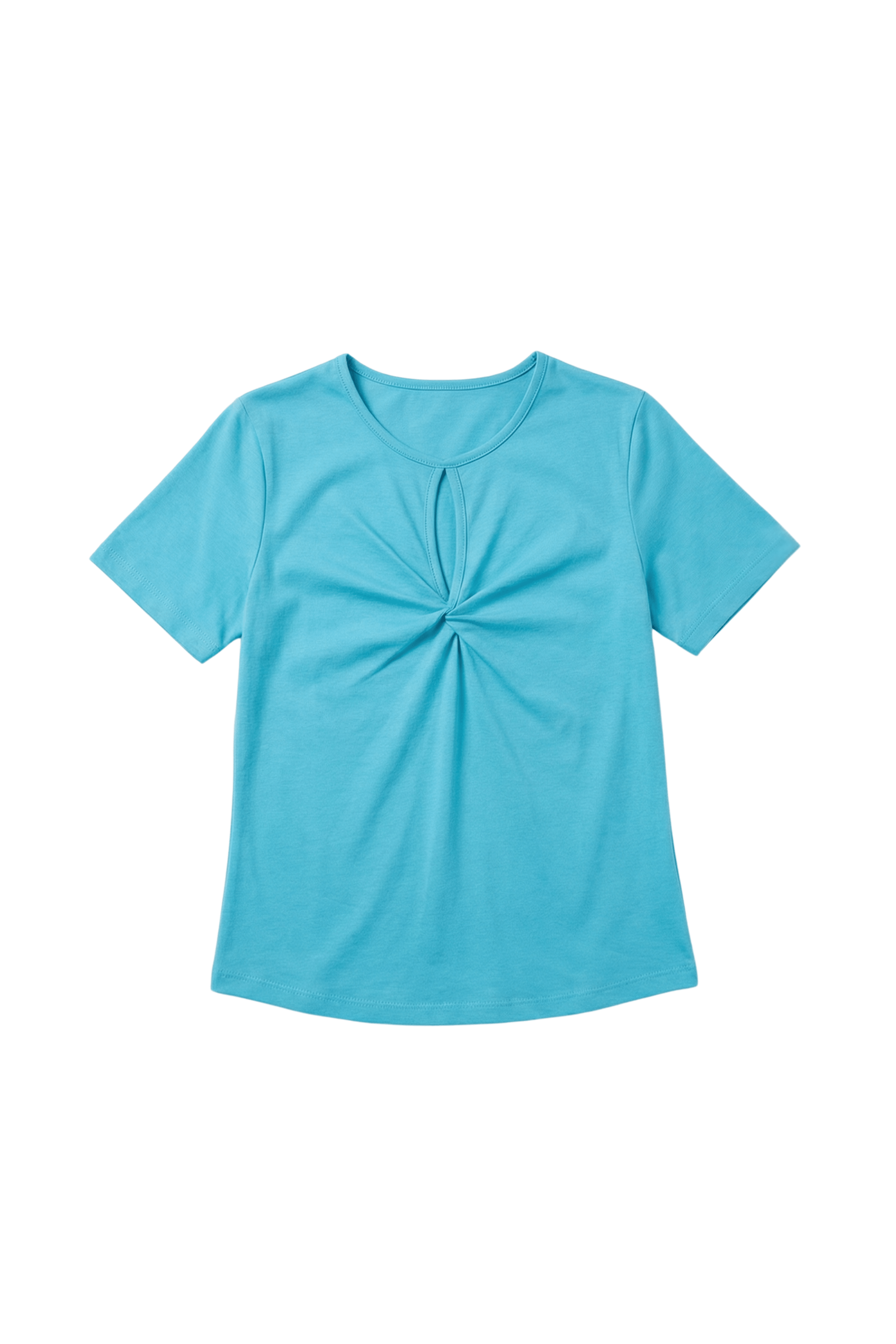 Camiseta azul turquesa lagrima con fruncido Lolitas&L - lolitasyl.com