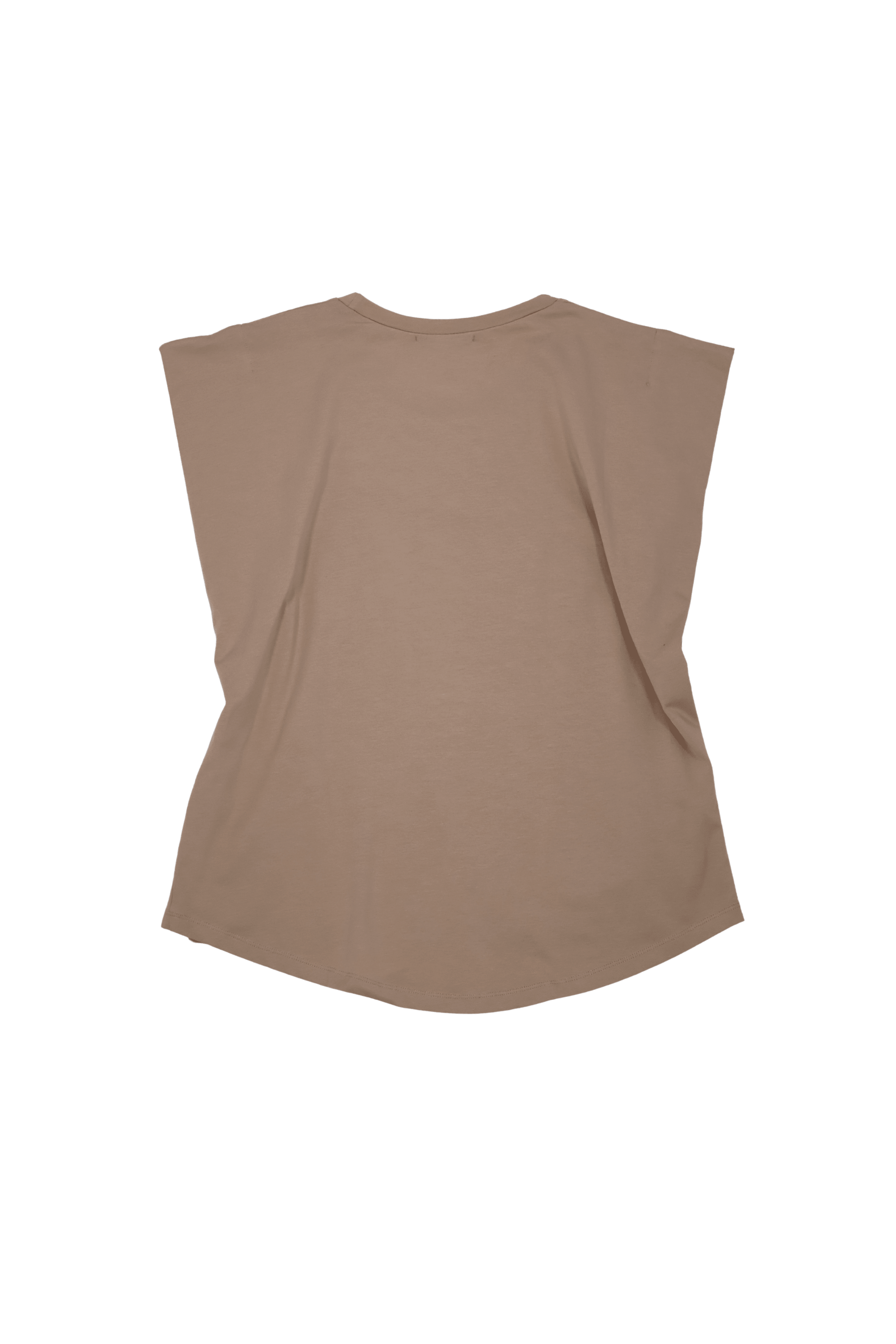 Camiseta beige con pedreria en el escote sin mangas Lolitas&L - lolitasyl.com