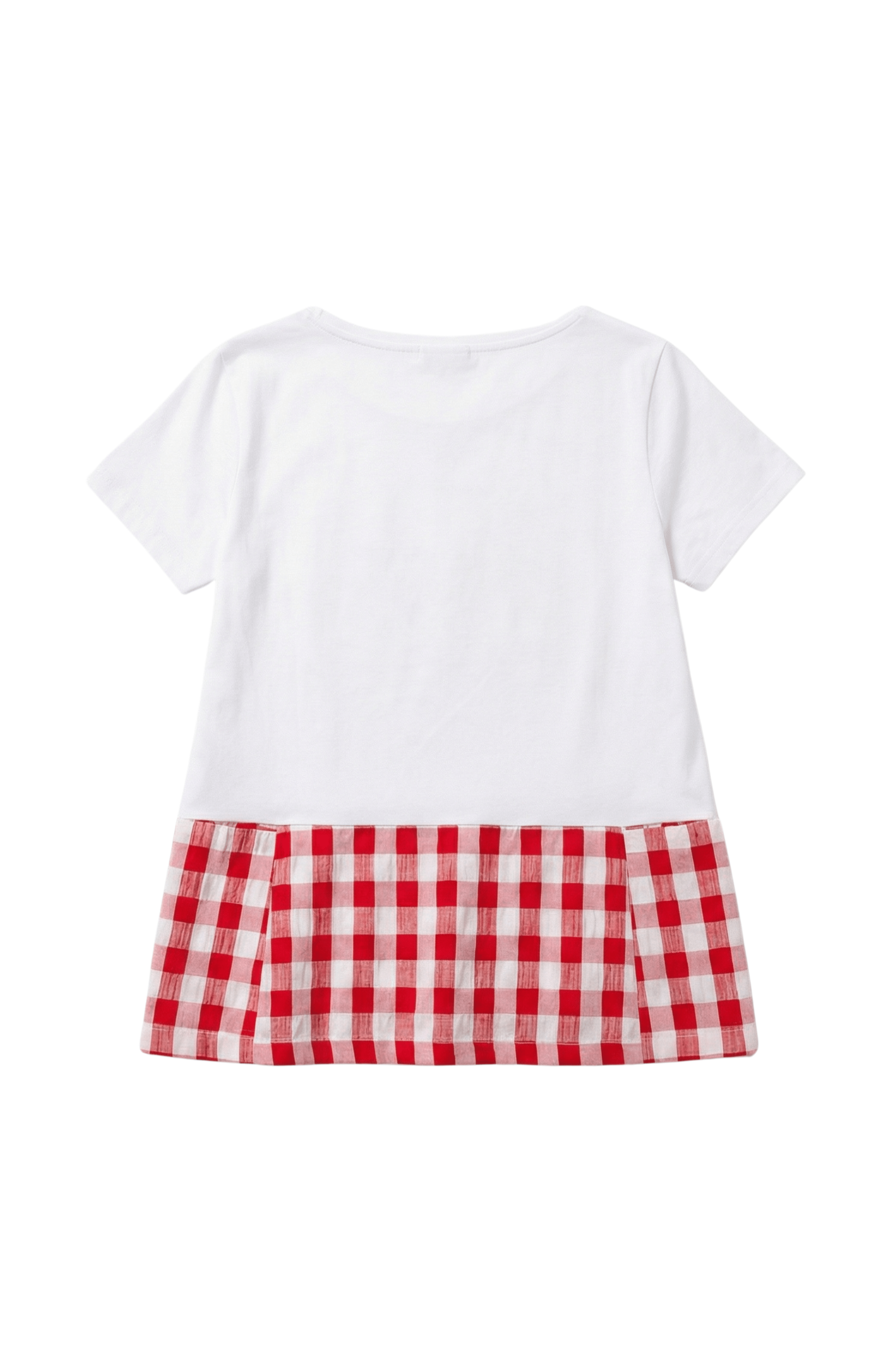Camiseta blanca alpargata con cuadro vichy rojo Lolitas&L - lolitasyl.com