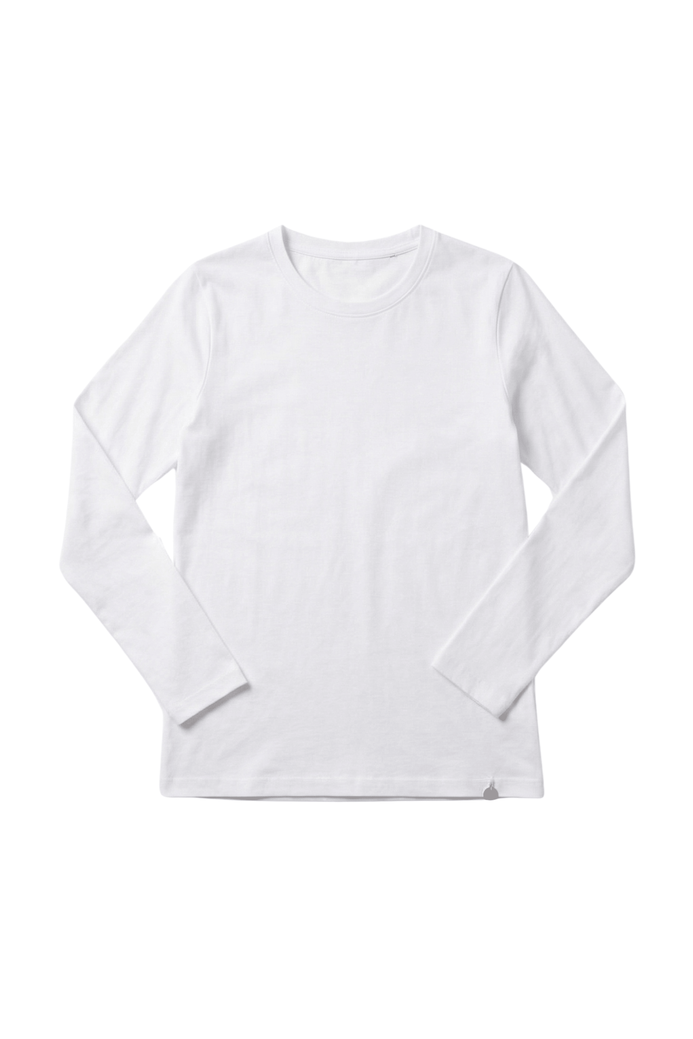 Camiseta blanca basica con escote caja y manga larga Lolitas&L - lolitasyl.com