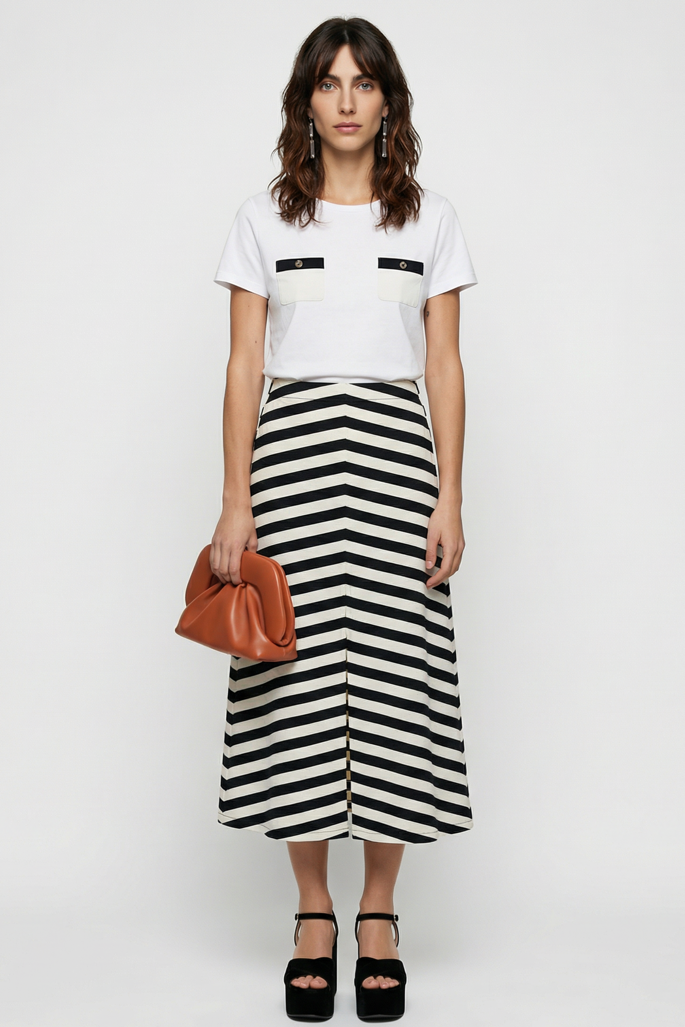 Camiseta blanca con bolsillos en el pecho Lolitas&L