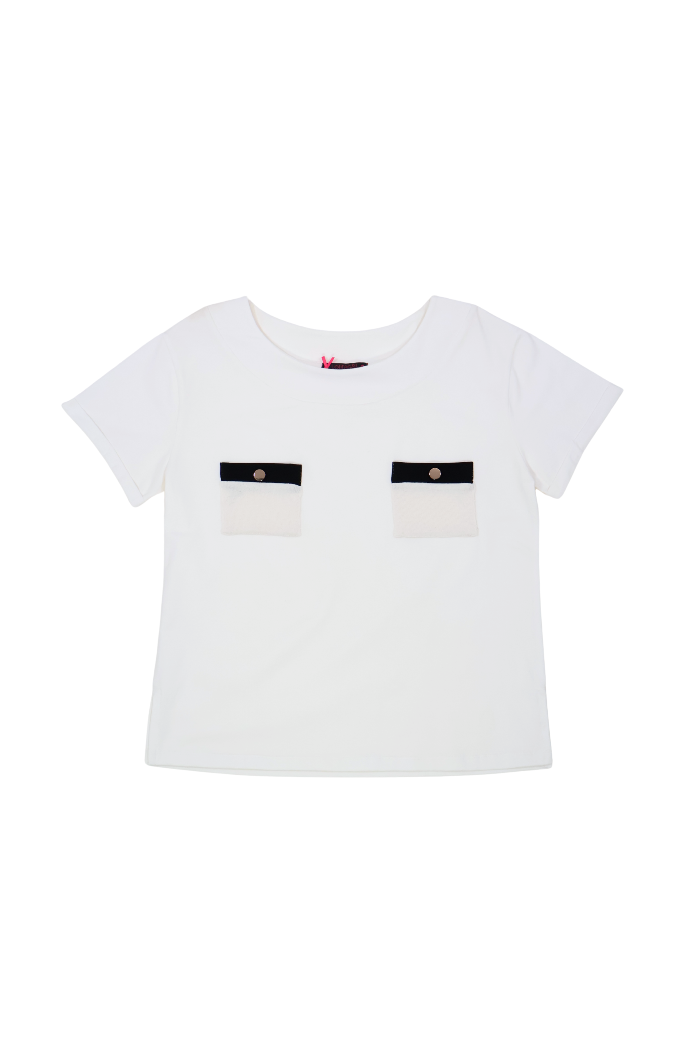 Camiseta blanca con bolsillos en el pecho Lolitas&L