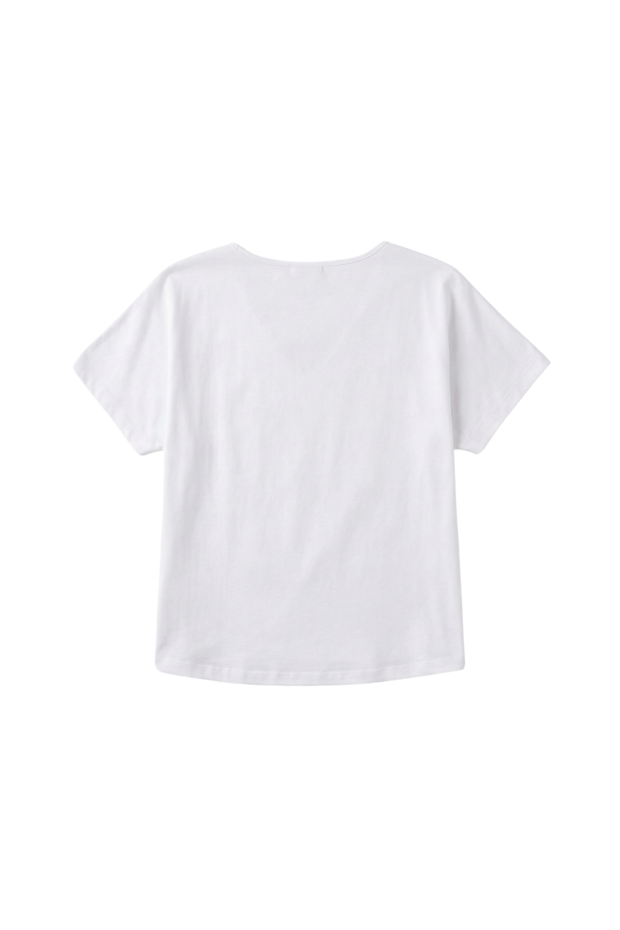 Camiseta blanca con bordado al tono flor LolitasyL