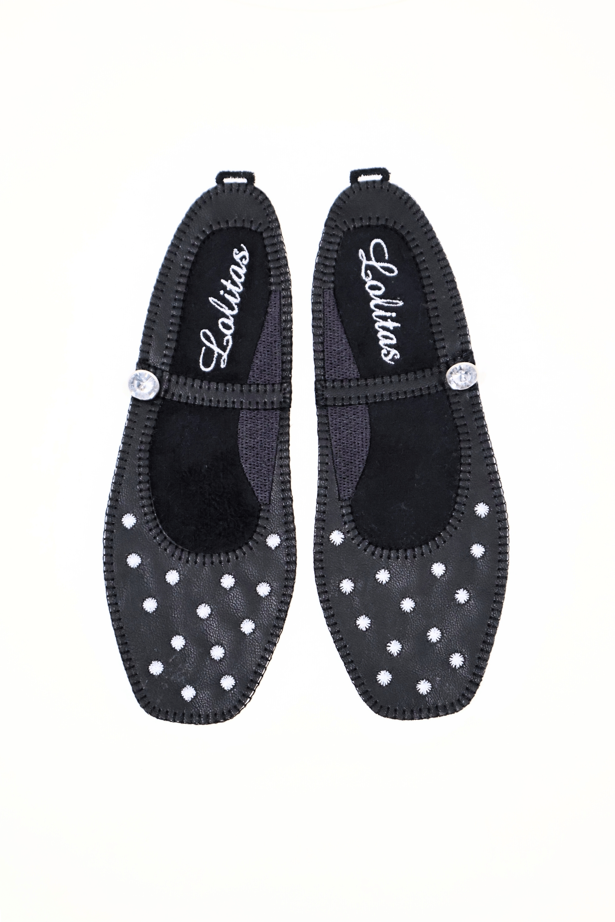 Camiseta blanca bordado bailarinas strass con manga larga Lolitas&L - lolitasyl.com