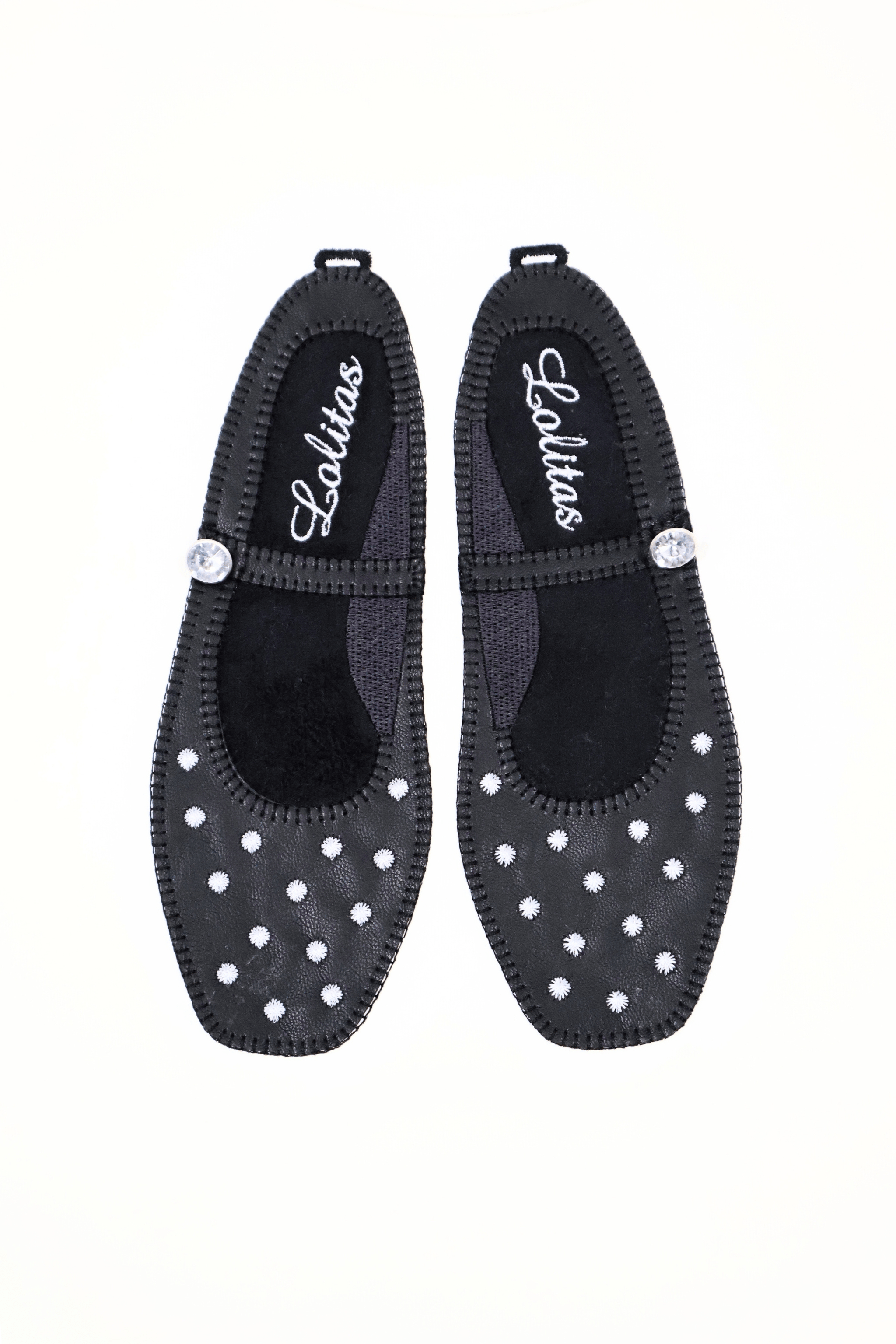 Camiseta blanca bordado bailarinas strass con manga larga Lolitas&L - lolitasyl.com