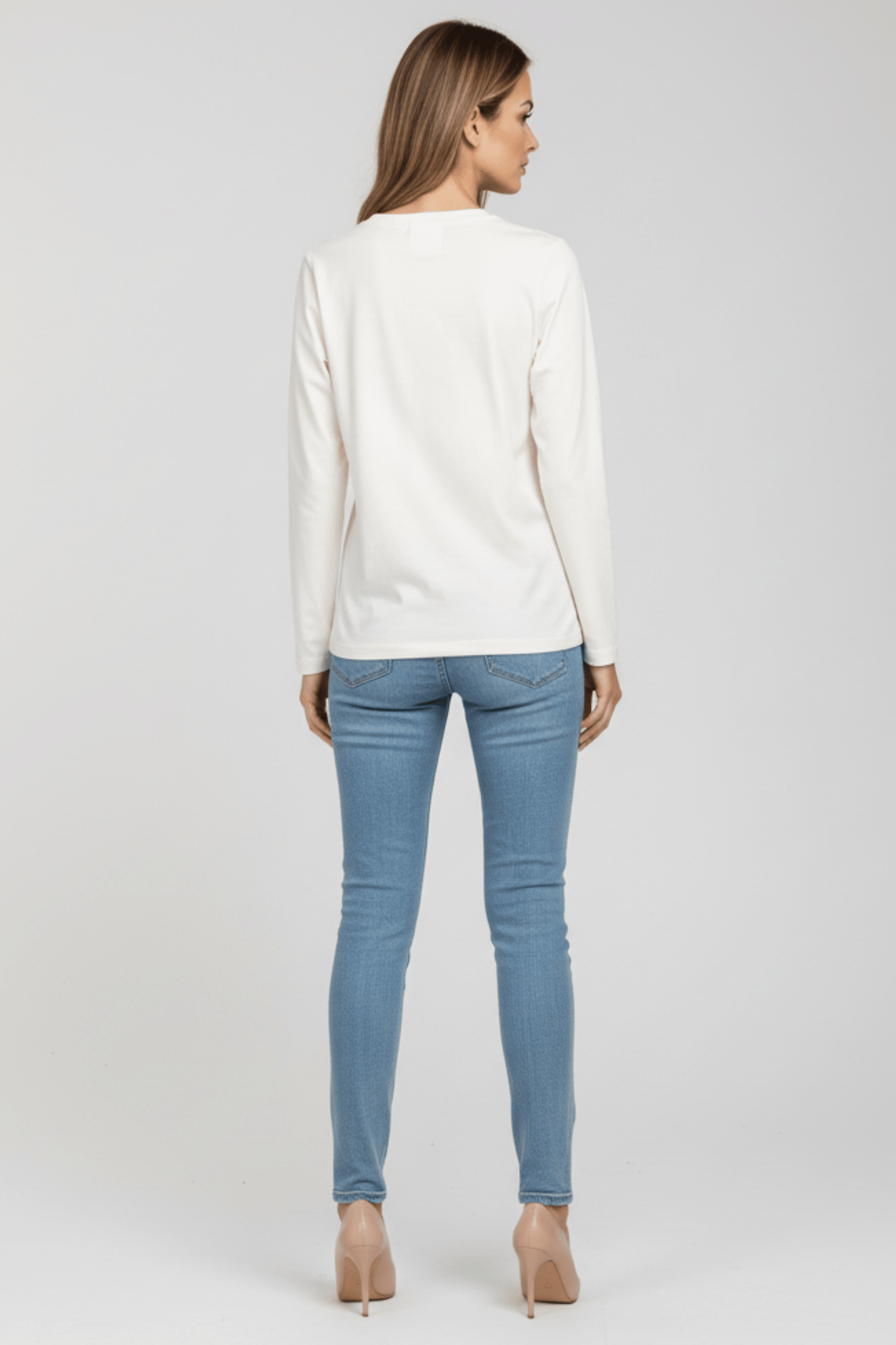 Camiseta blanca bordado bolsito verde manga larga Lolitas&L - lolitasyl.com