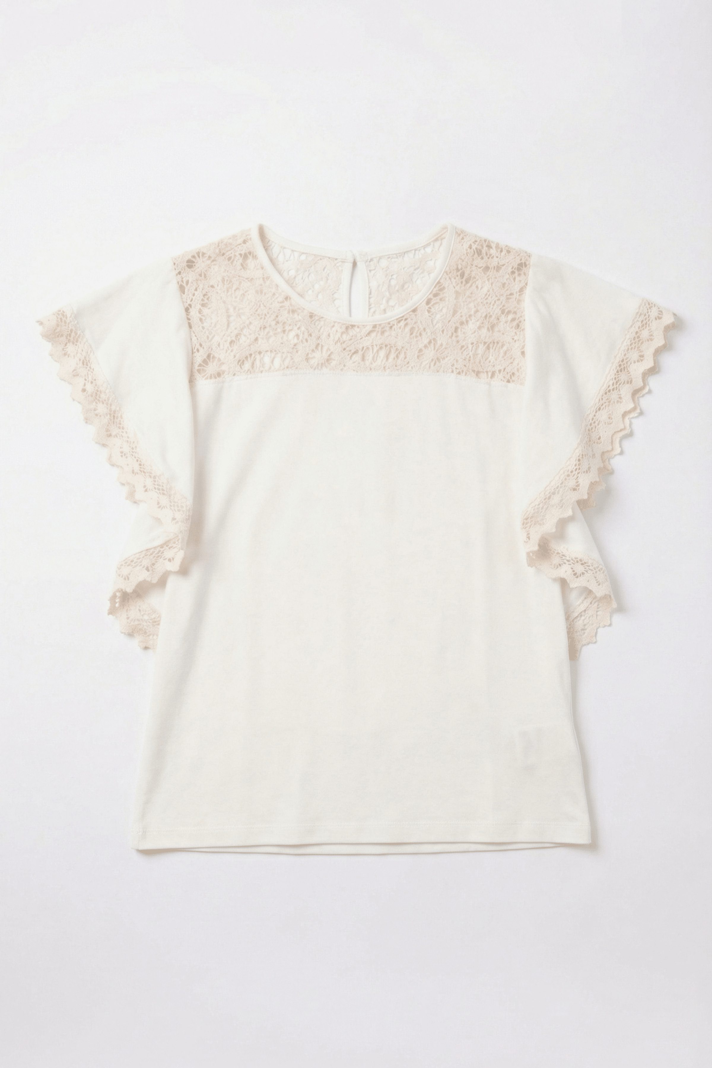 Camiseta blanca bordado grogre en delantero y mangas Lolitas&L - lolitasyl.com