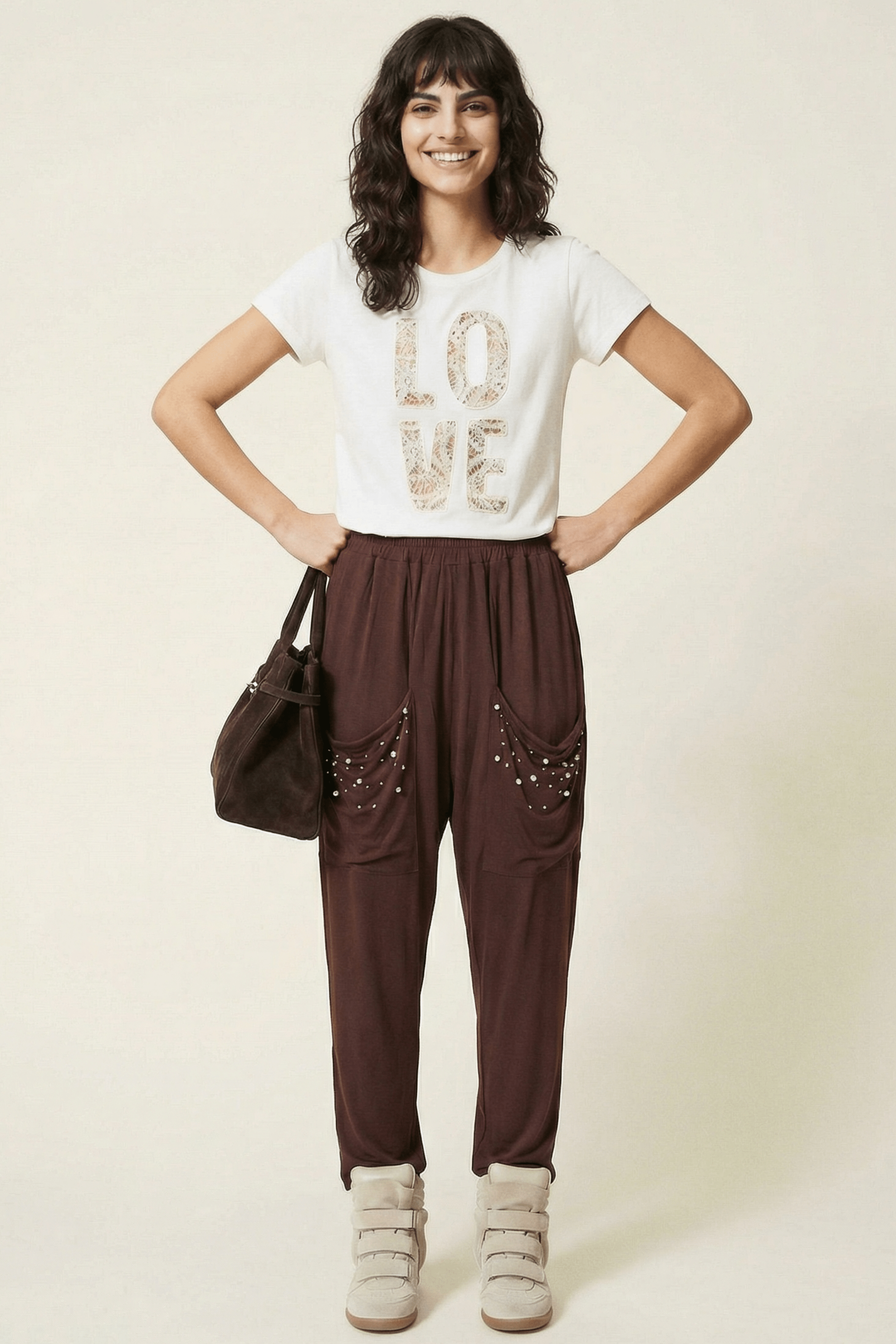 Camiseta blanca bordado LOVE grogre Lolitas&L - lolitasyl.com