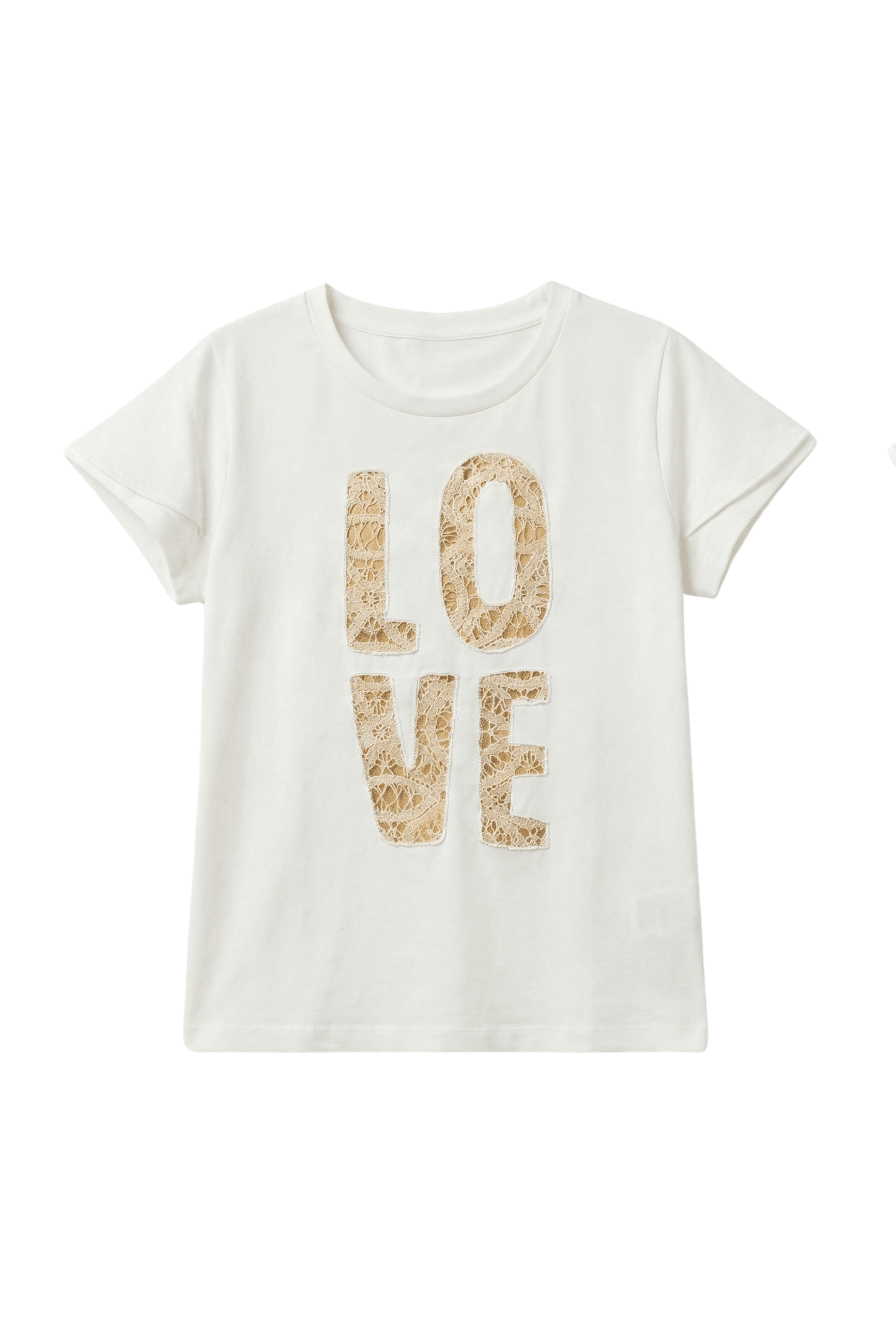 Camiseta blanca bordado LOVE grogre Lolitas&L - lolitasyl.com