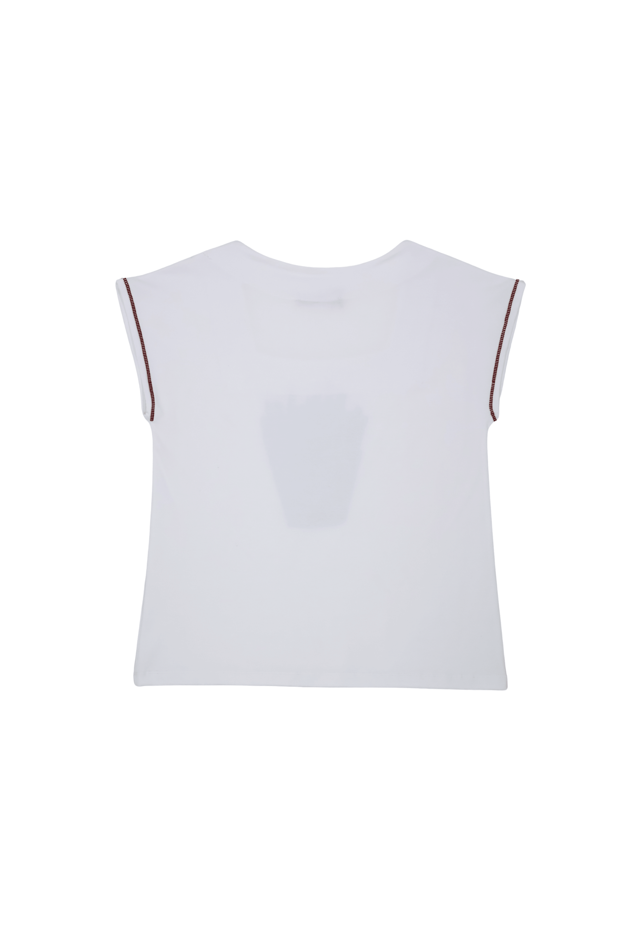 Camiseta blanca bordado lts day escote cuadrado sin mangas Lolitas&L - lolitasyl.com