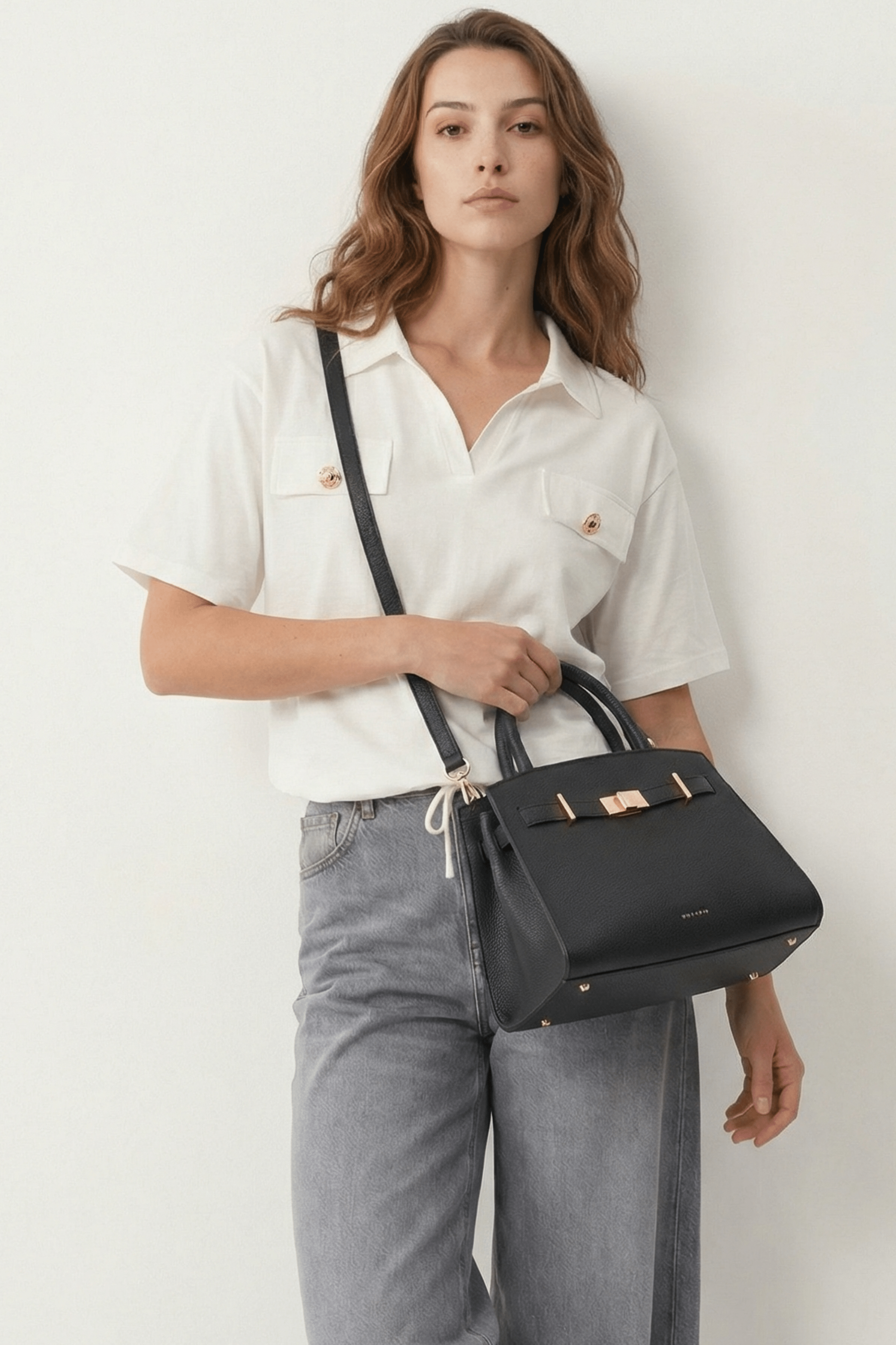 Camiseta blanca camisera con tapetas y botones dorados Lolitas&L - lolitasyl.com