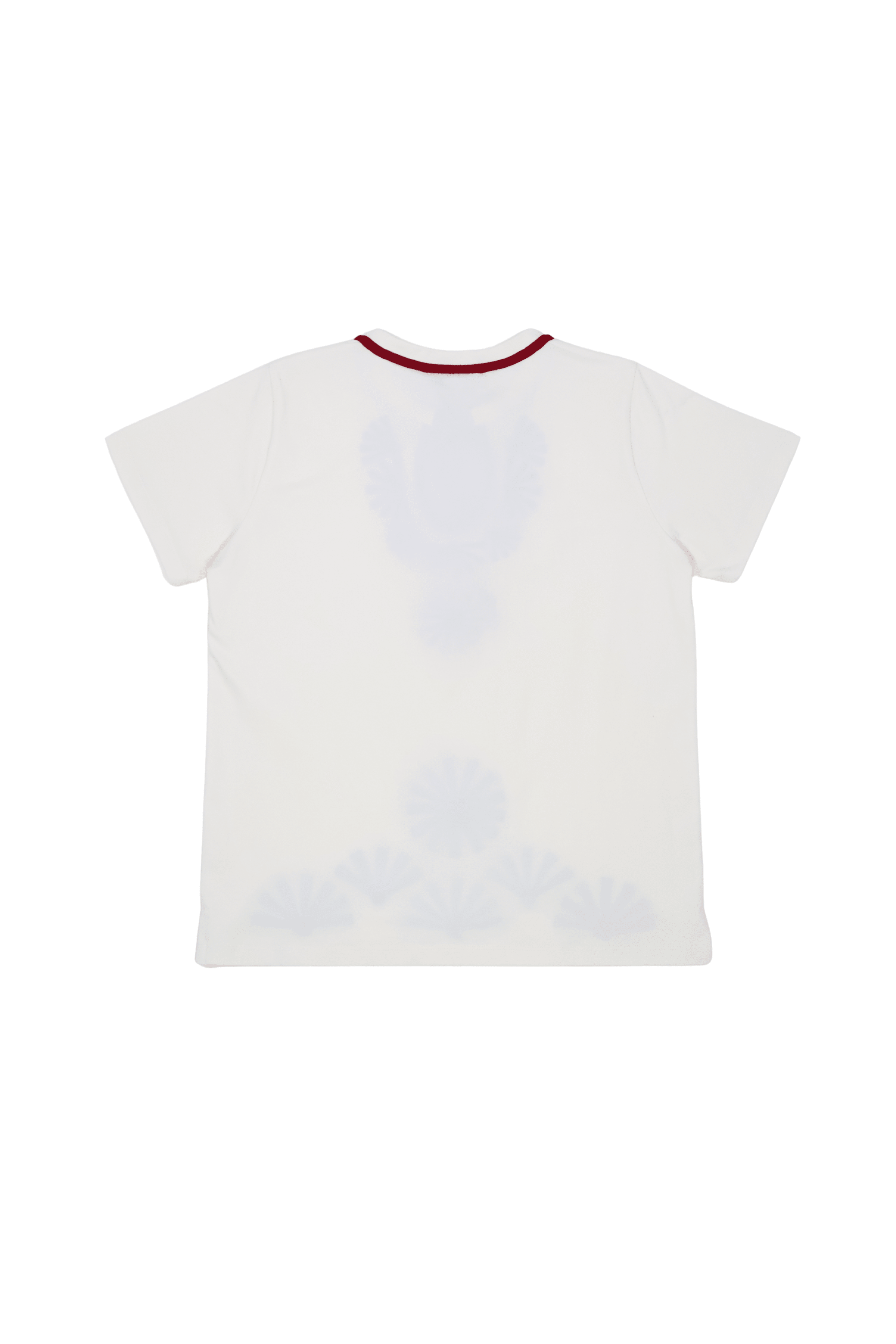 Camiseta blanca con bordado mandala rojo y lagrima Lolitas&L - lolitasyl.com