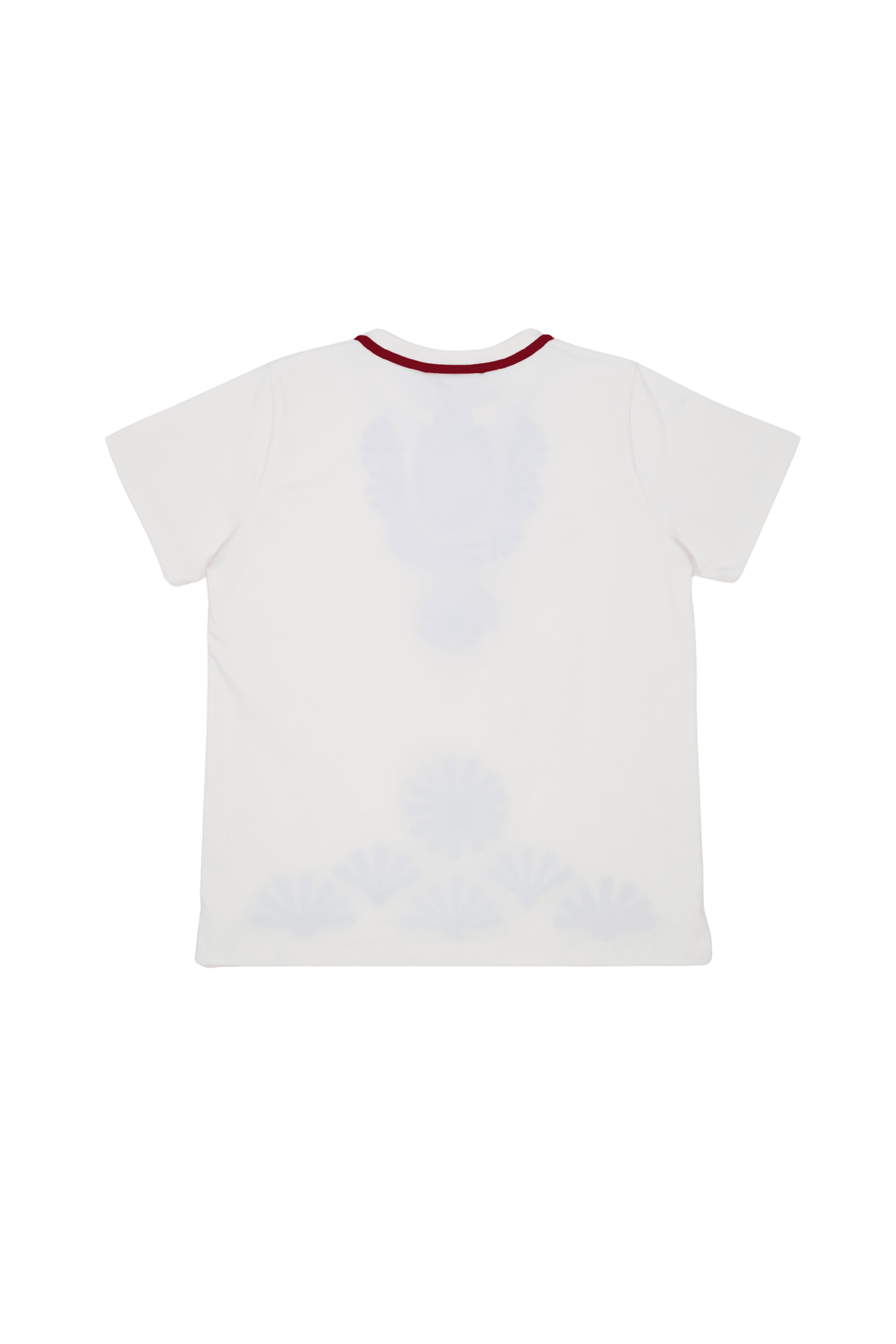 Camiseta blanca con bordado mandala rojo y lagrima Lolitas&L - lolitasyl.com