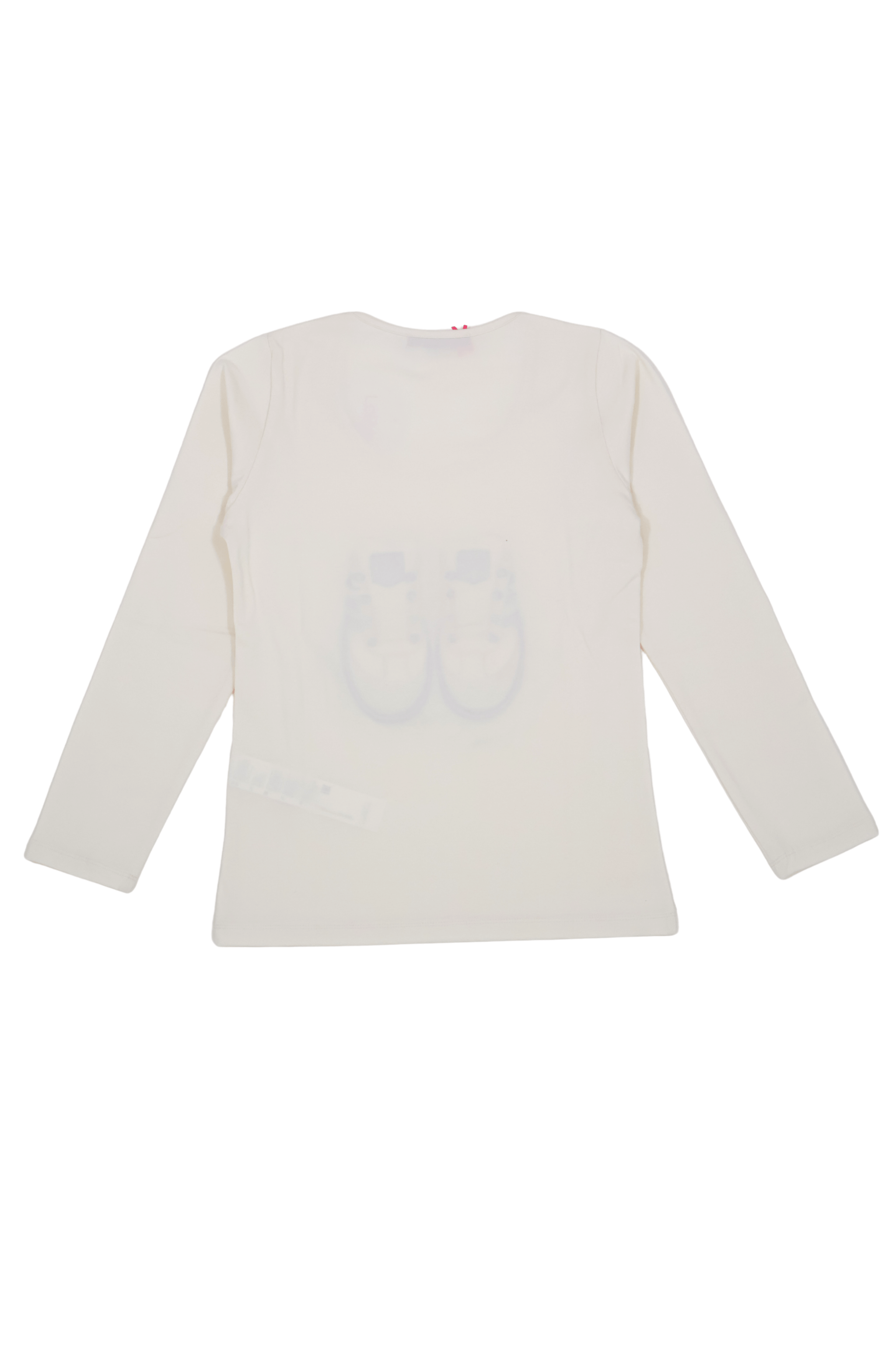 Camiseta blanca con bordado sneakers manga larga Lolitas&L - lolitasyl.com